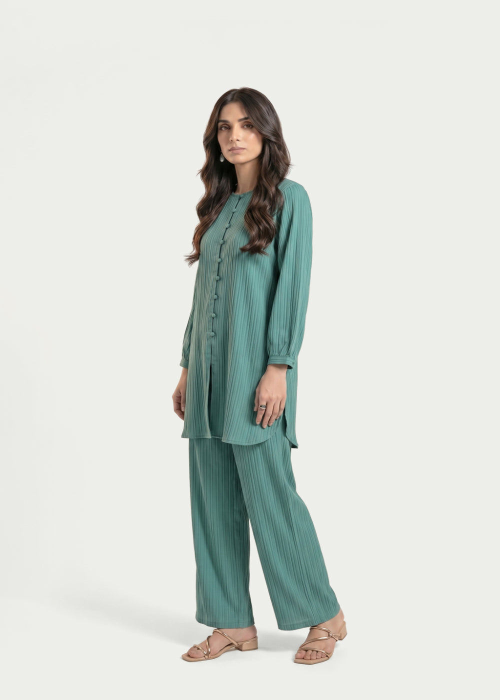 georgette Co Ord Sets in Teal