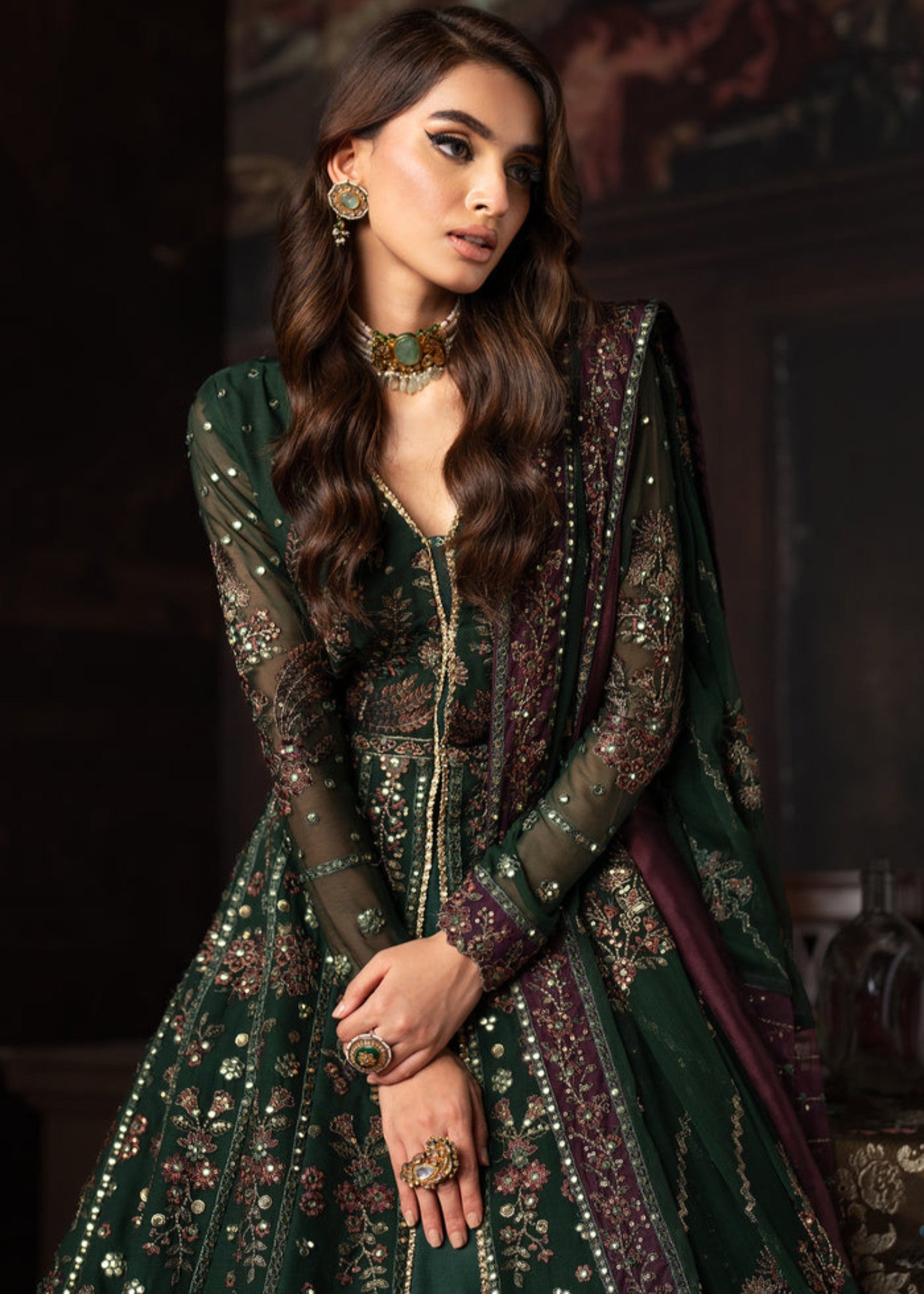 net Maxi in Bottle green