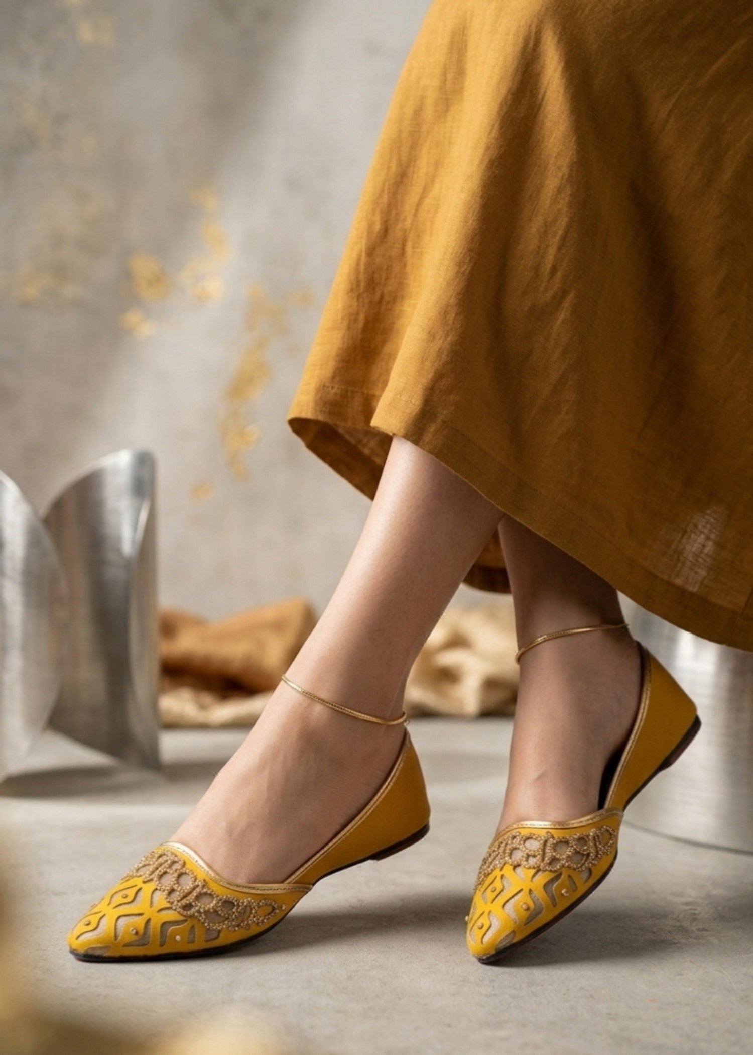 Pumps in Yellow-orange by - High Quality Women Pumps KHO8488