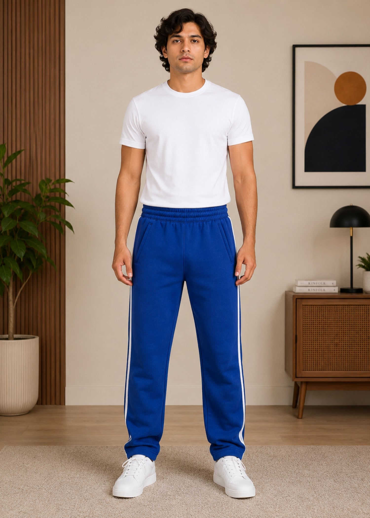 cotton Trousers in Blue