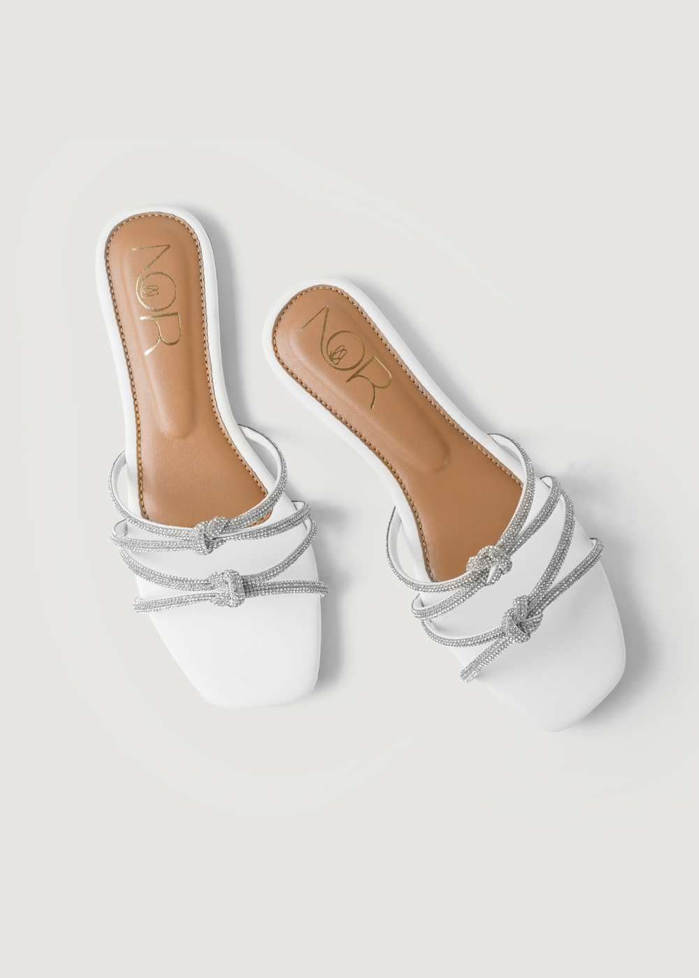 Slides in White by - High Quality Women Slides MGE5358