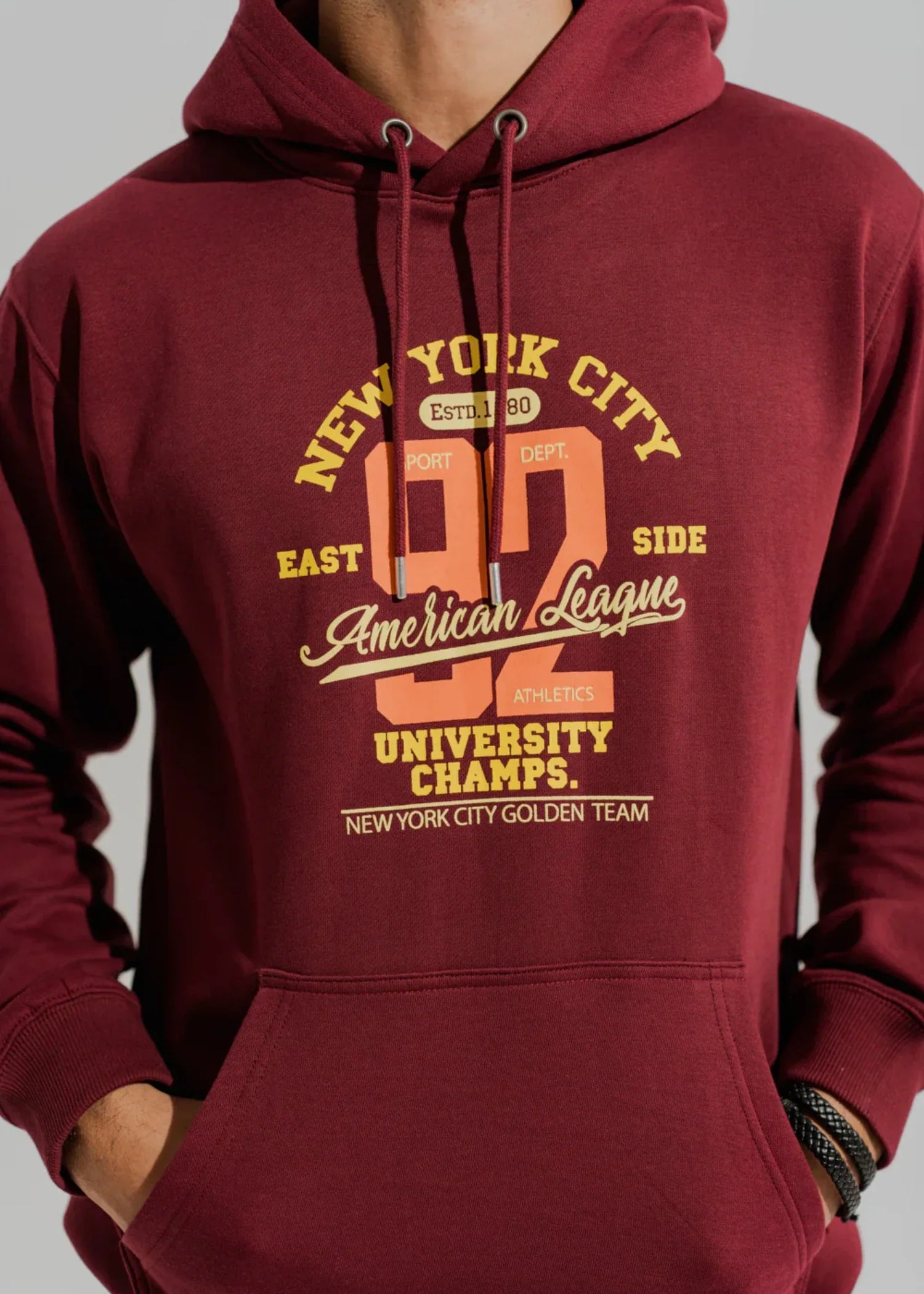 fleece Hoodie in Burgundy