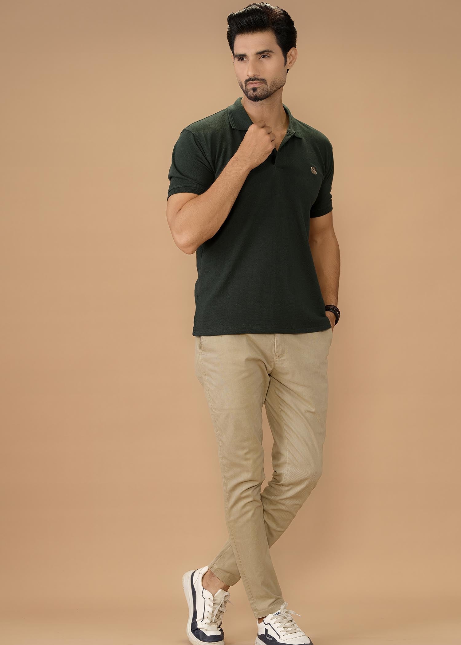 porque/pique Polo Shirt in Dark green