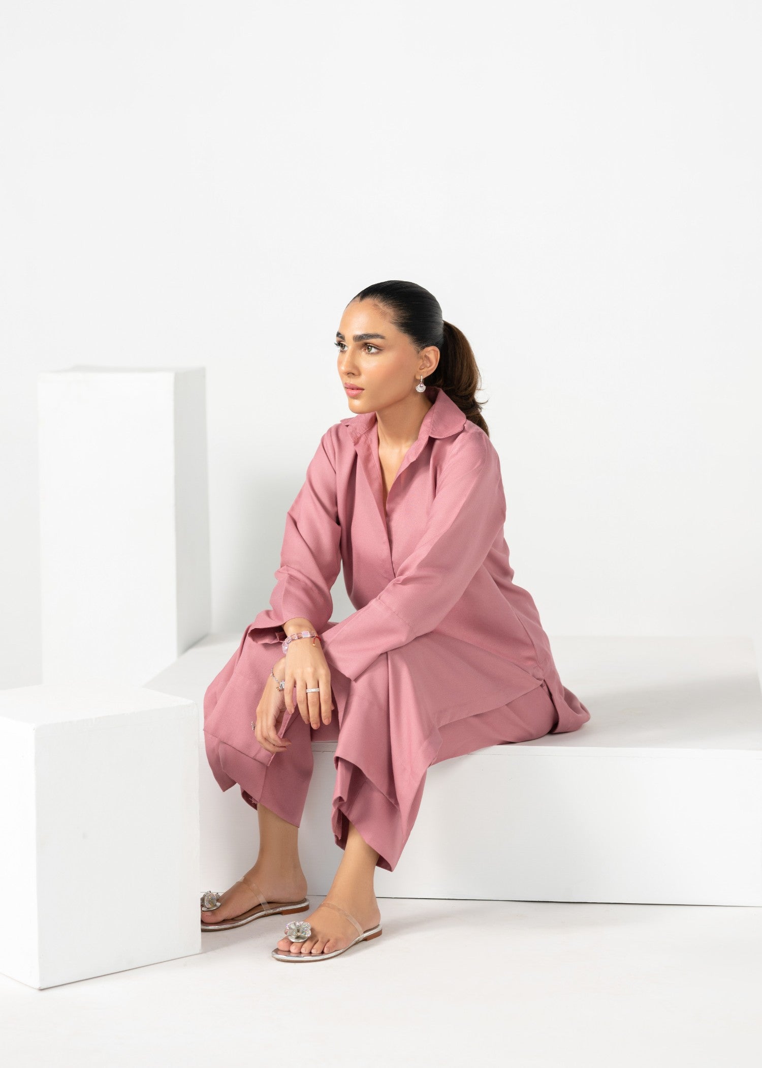 karandi Co Ord Sets in Pink
