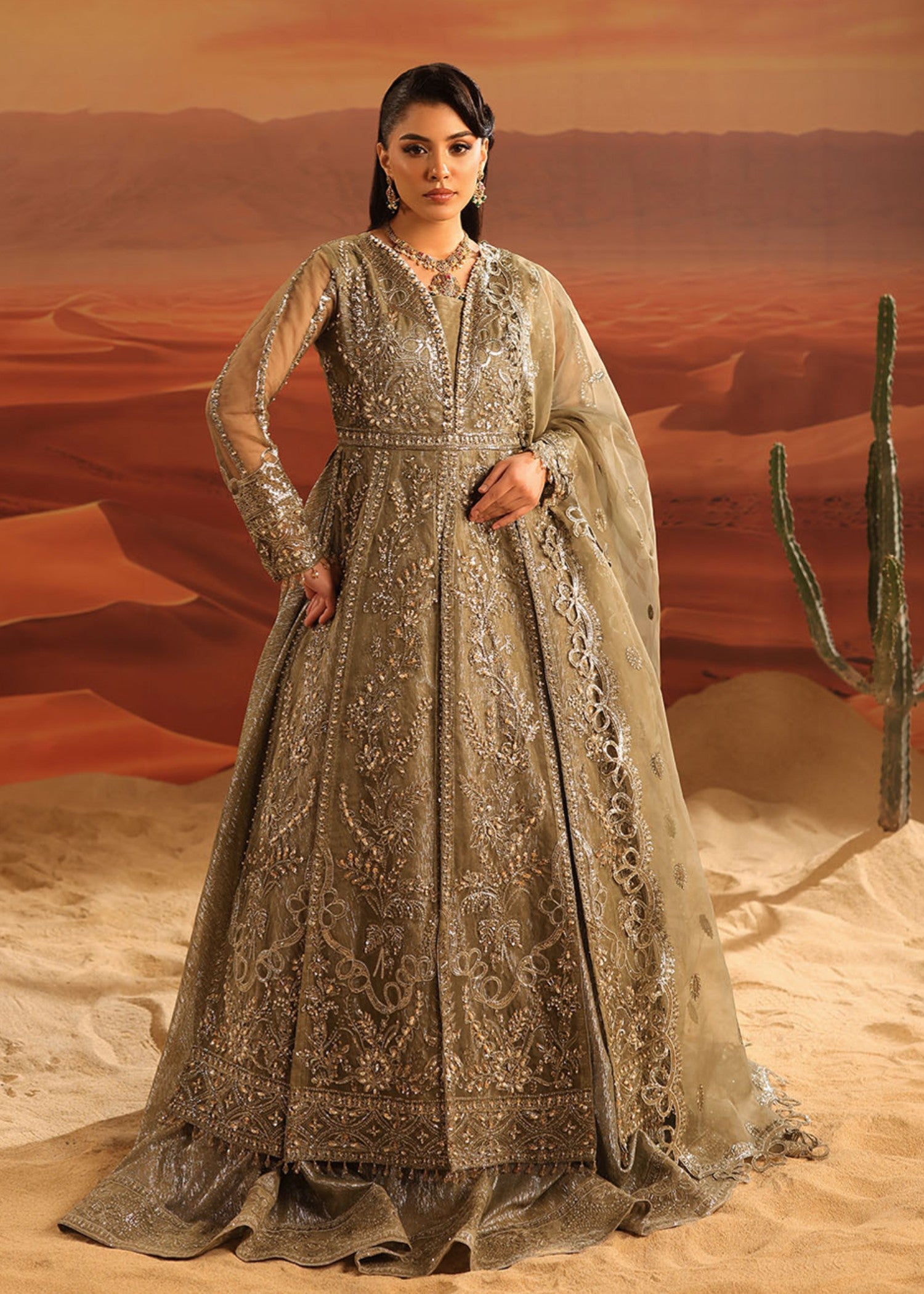 organza Maxi in Tan brown