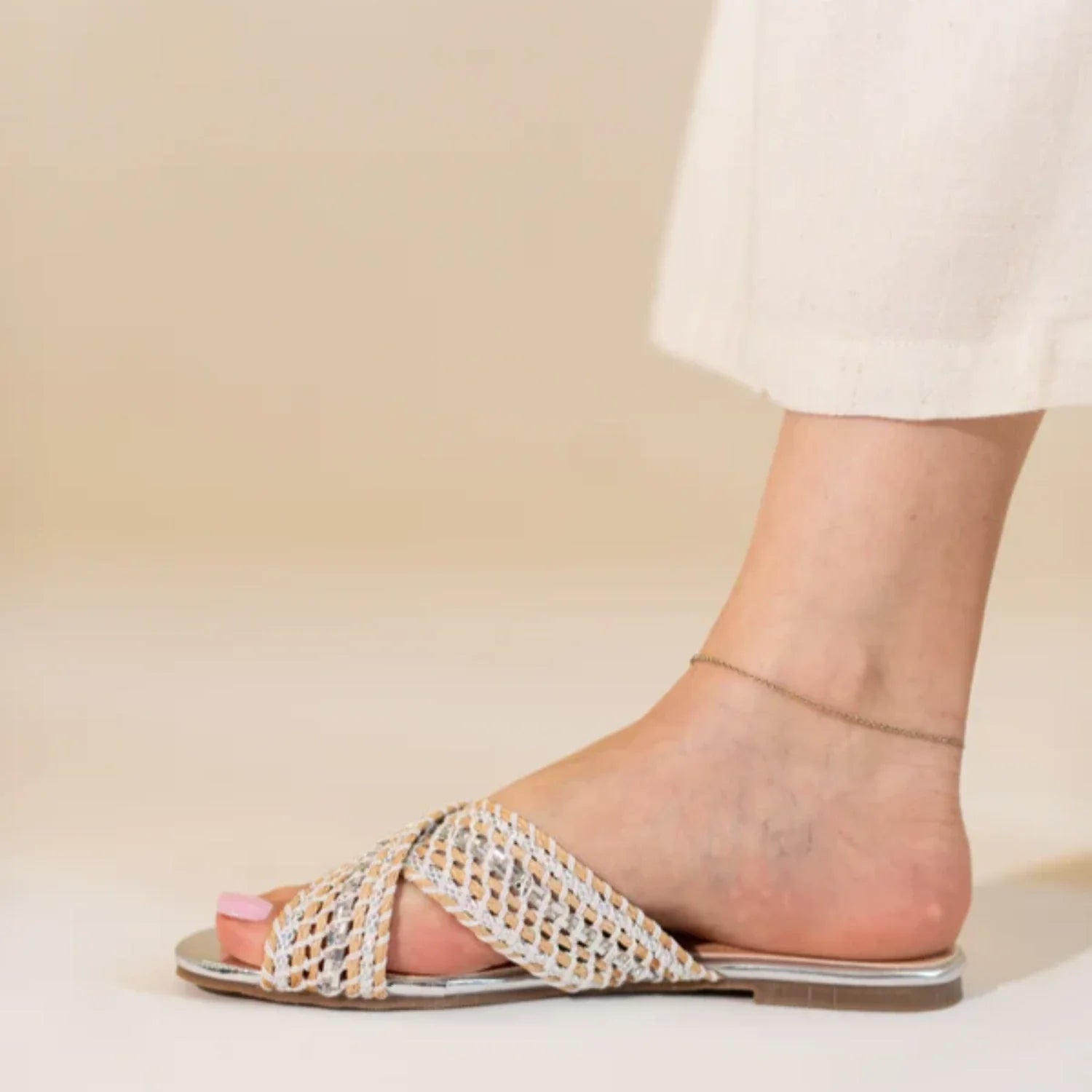 Slides in Multi by - High Quality Women Slides FJN8143
