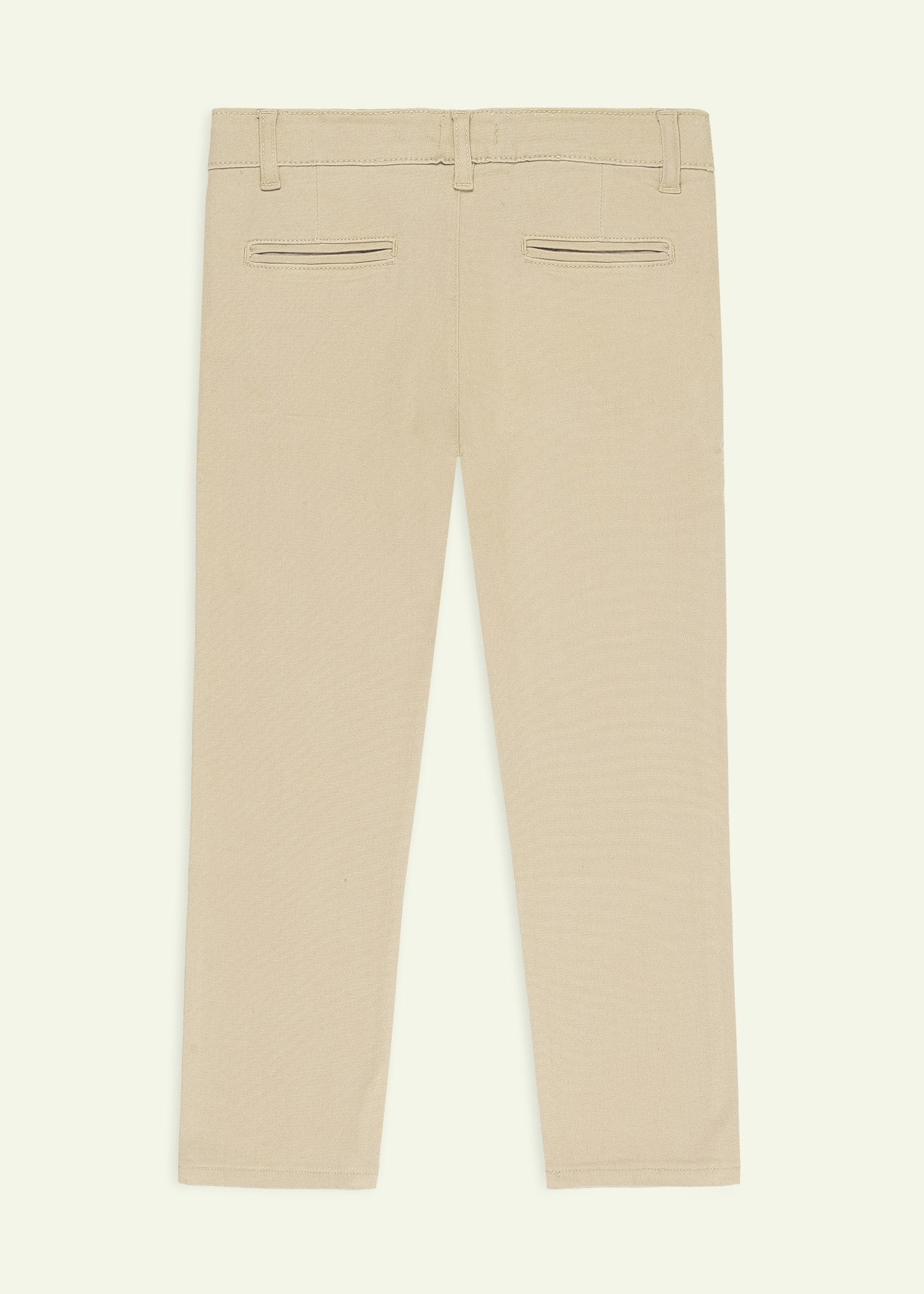 twill cotton Pants in Khaki brown