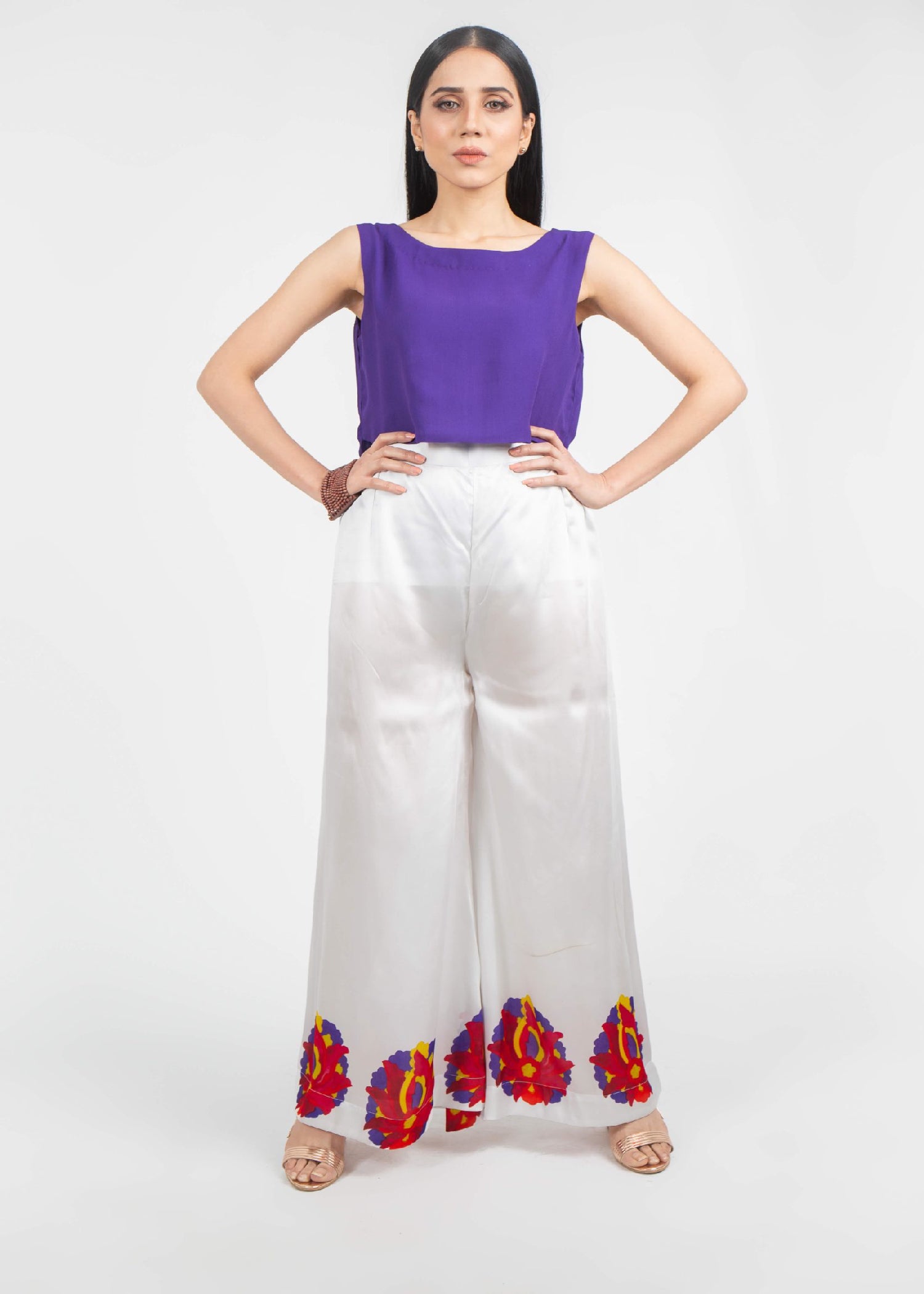 silk Blouse in Purple
