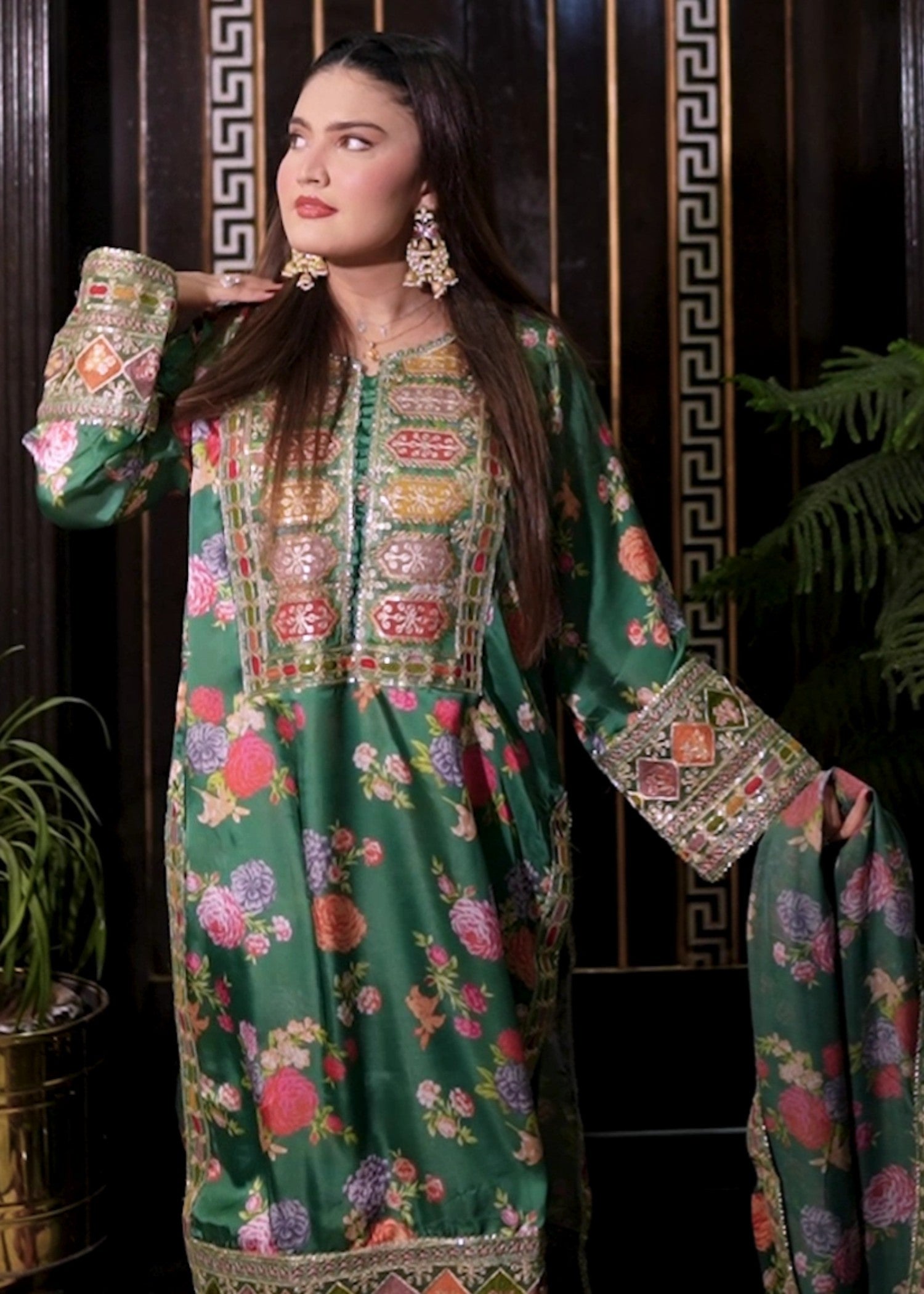 charmuse/shamooz Kurta Set in Green