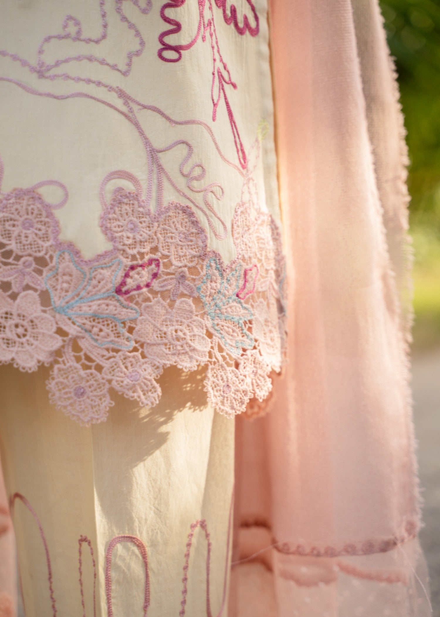 lawn cotton Kurta Set in Butter