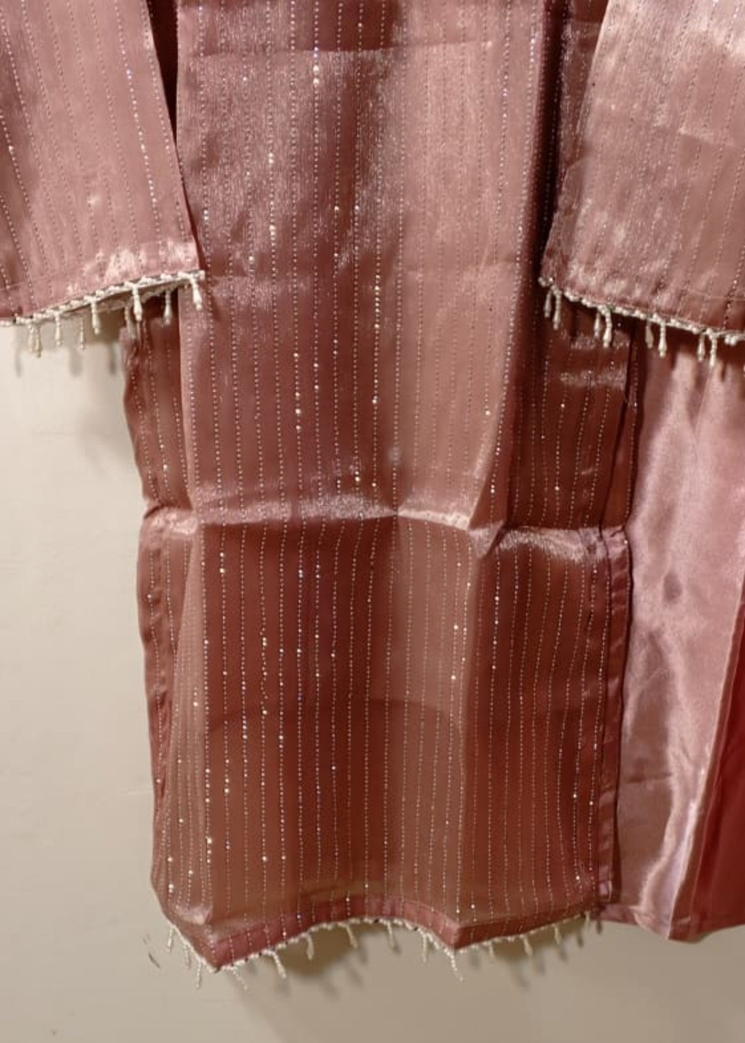 crinkle Kurta Set in Purple taupe