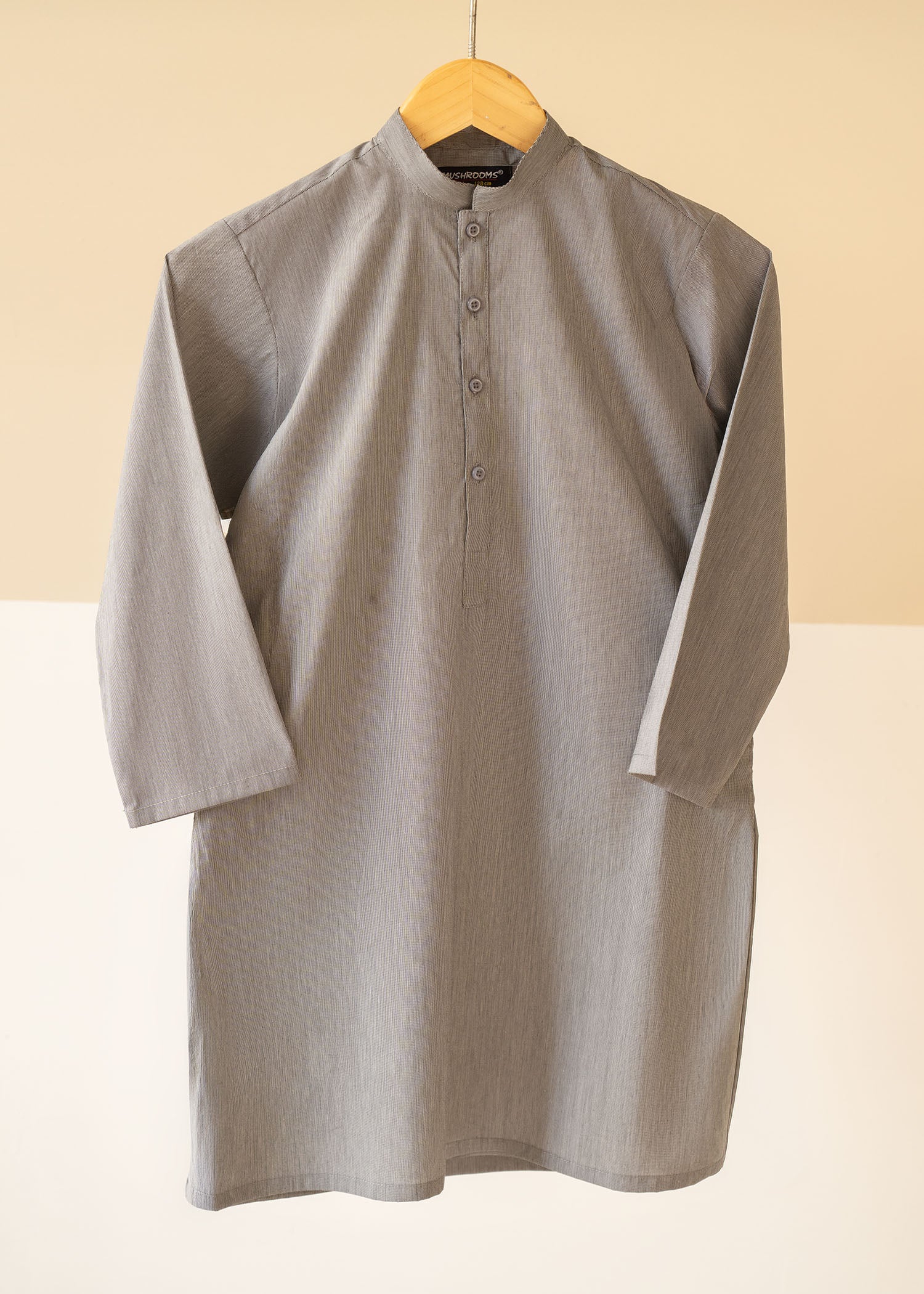 chambray Kurta in Grey