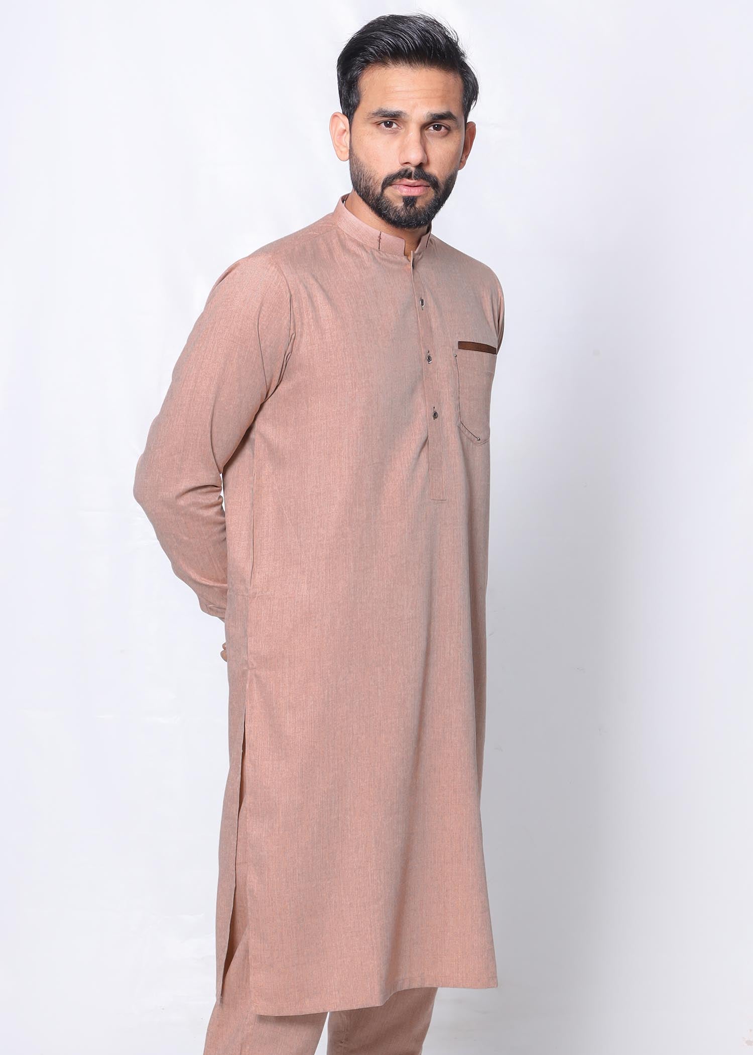 wash & wear Kurta Set in Tea rose pink