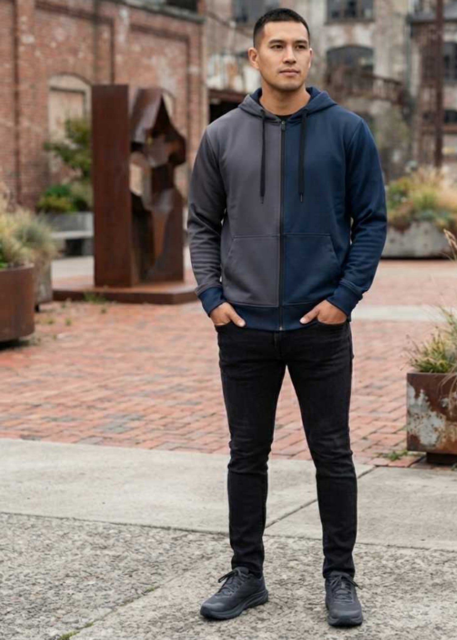 fleece Hoodie in Multi