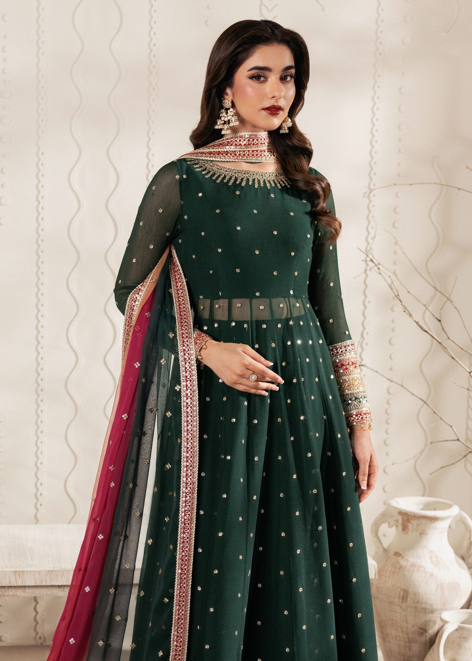 chiffon Maxi in Green