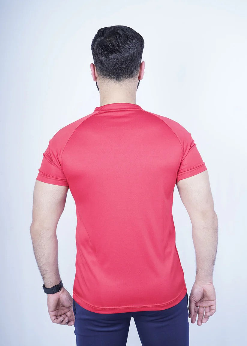 polyester T Shirt in Coral pink