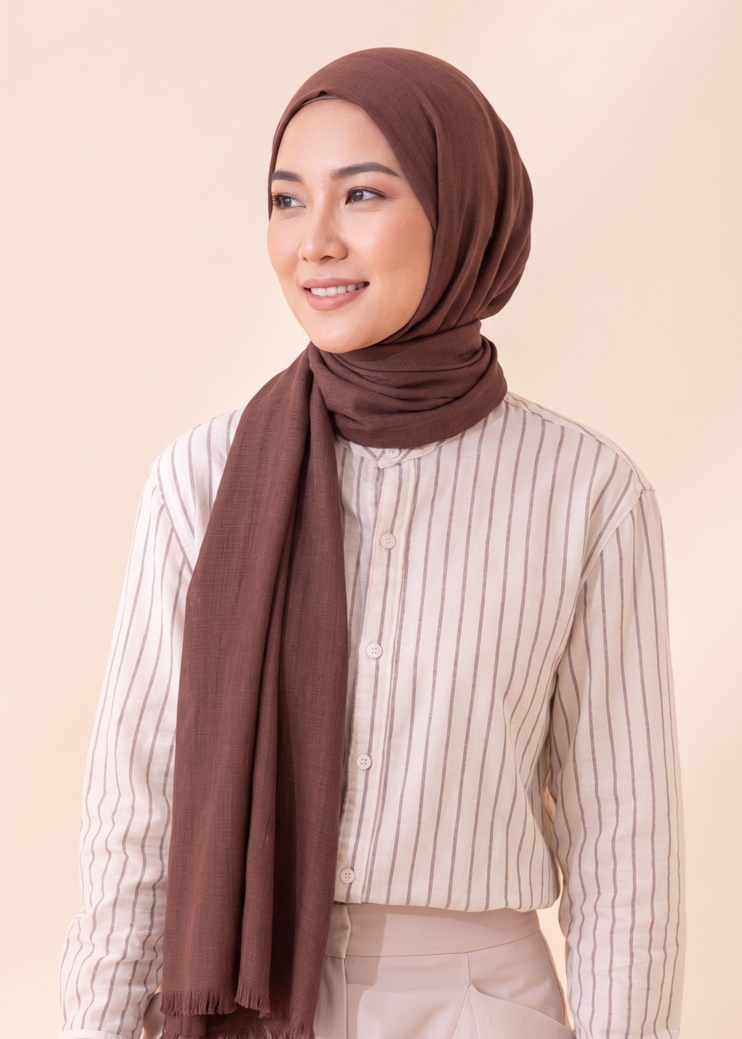 lawn Hijab in Chocolate brown