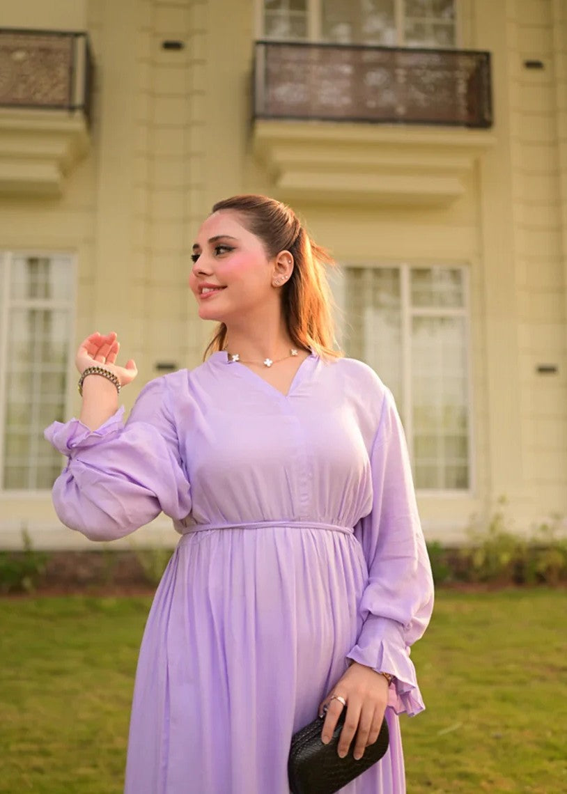 linen Dress in Lilac