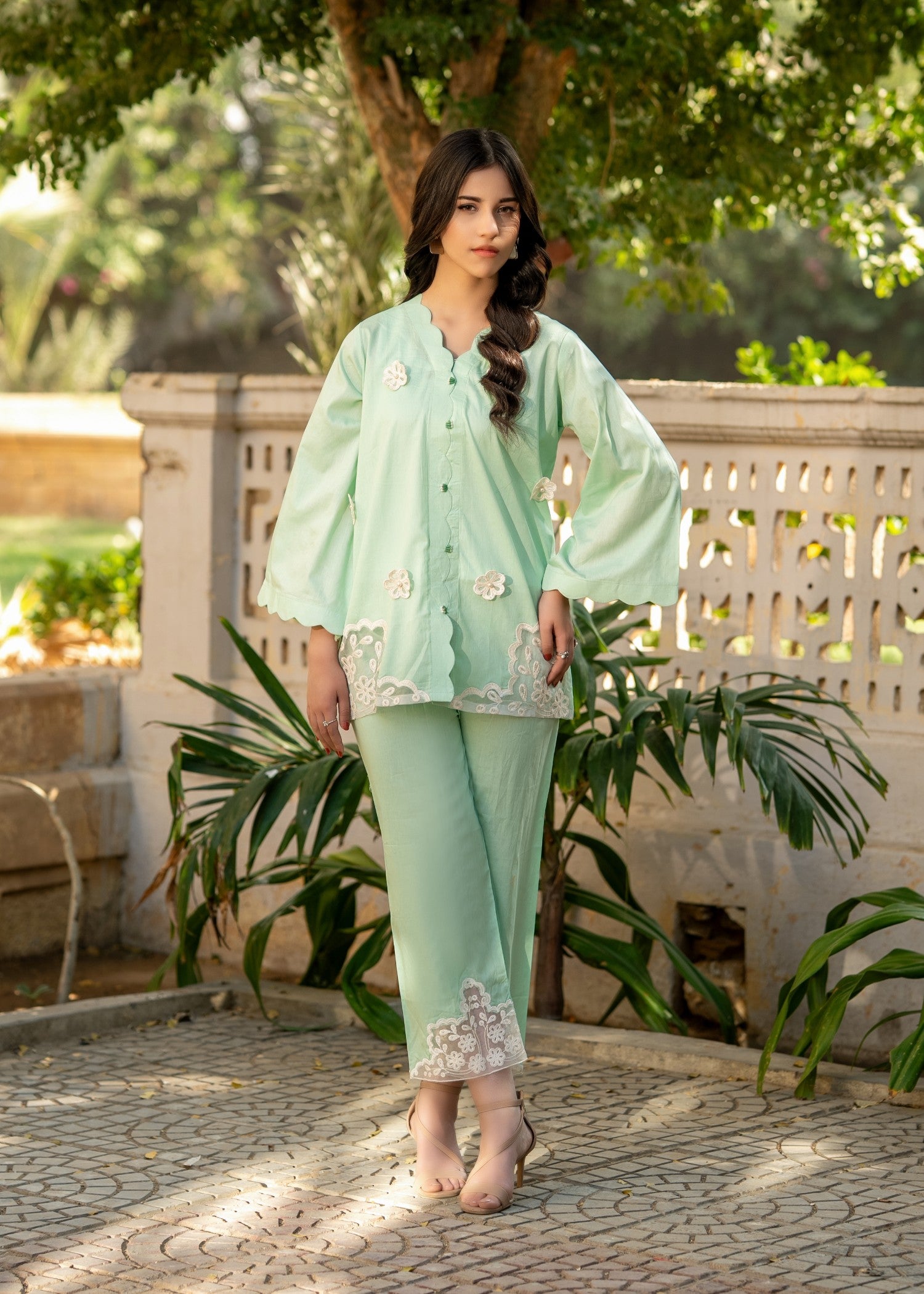 cotton Co Ord Sets in Yellow green