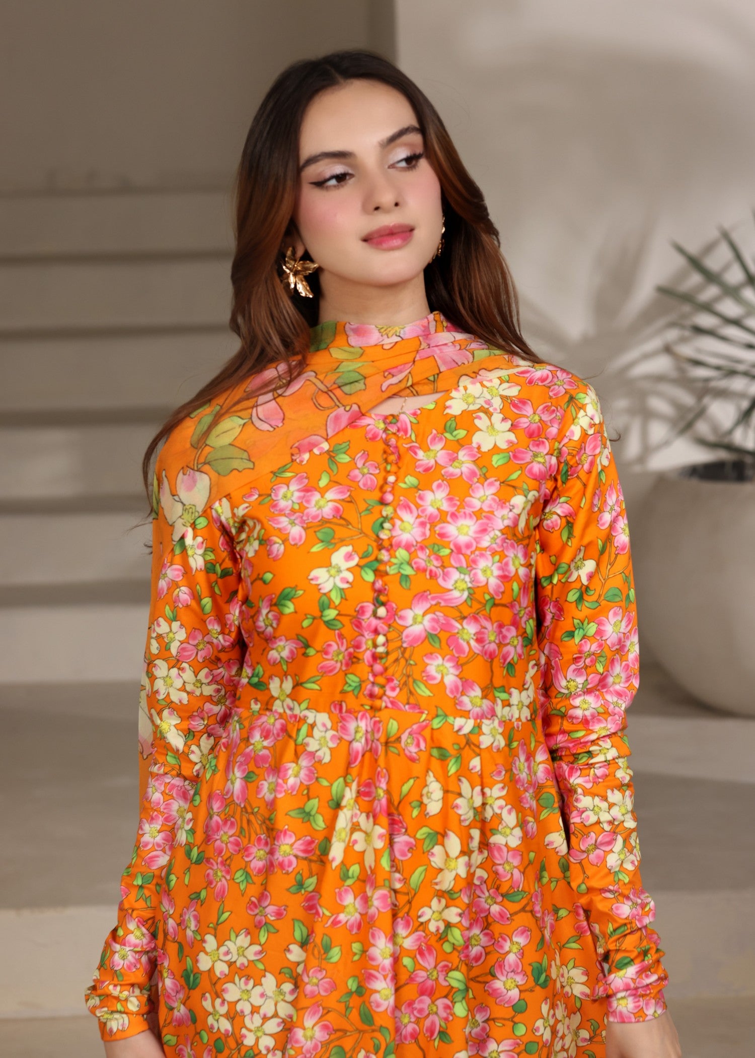 lawn Maxi in Orange