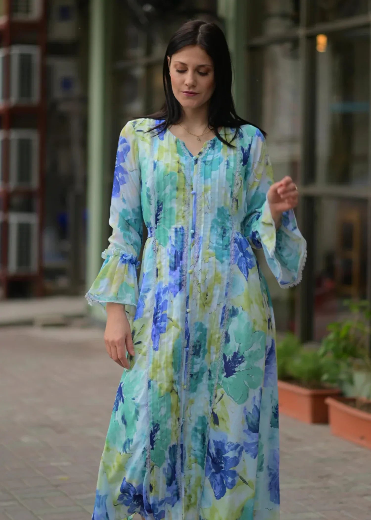 chiffon Dress in Multi