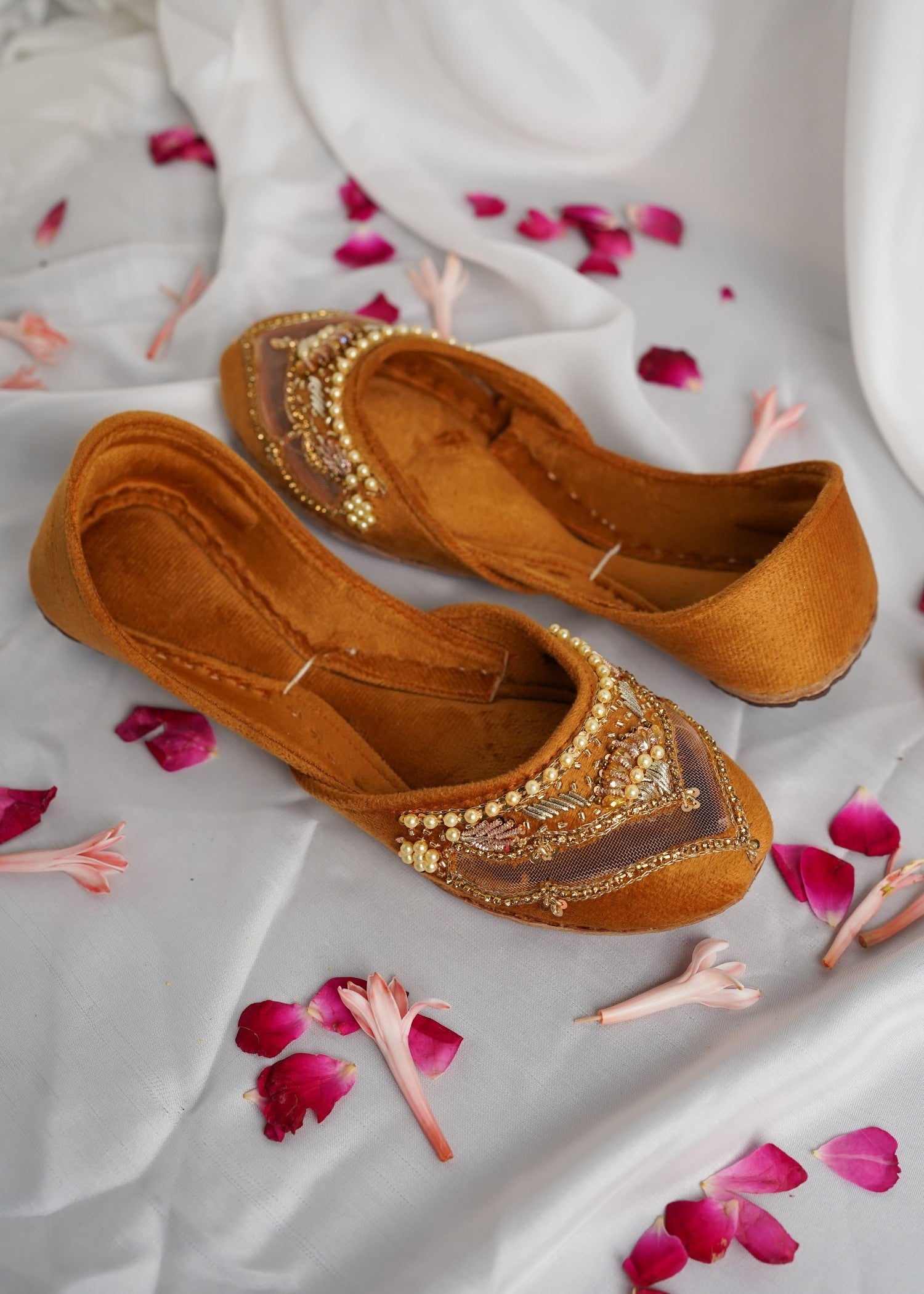 Khussa in Mustard by - High Quality Women Khussa ZEZ3274