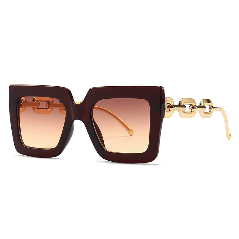 New European and American Fashion Retro Square Large Frame Sunglasses