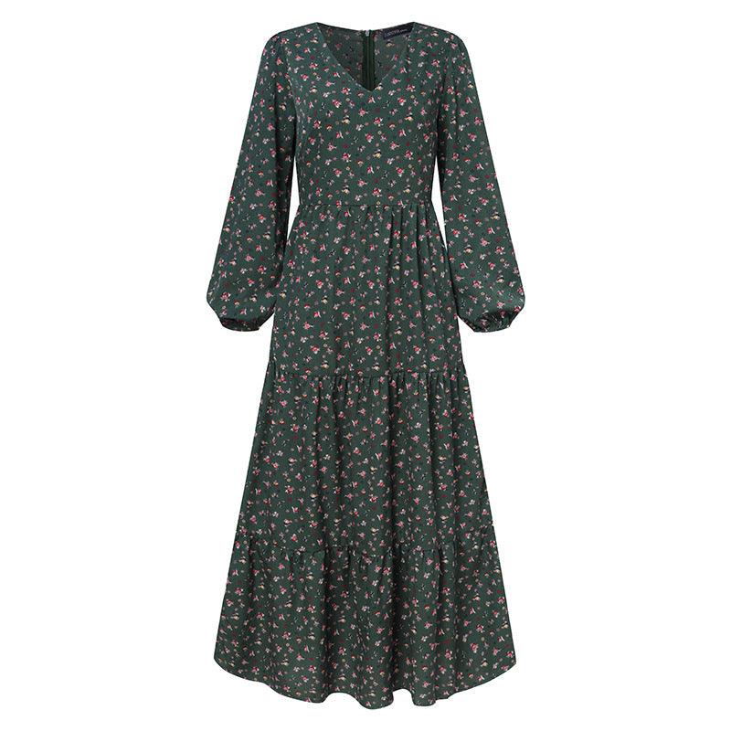 Effortlessly Chic: Women's V-Neck Chiffon Swing Dress for Casual Occasions
