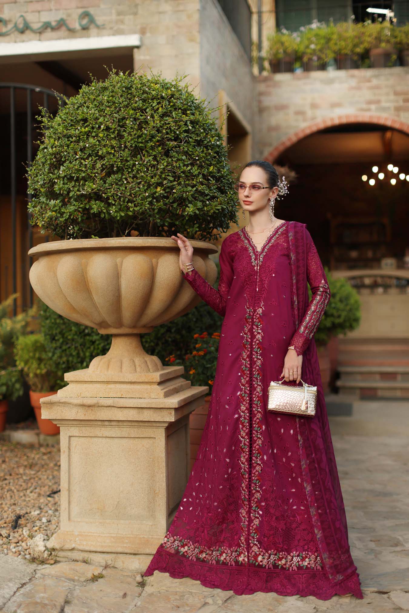 Luxury Eid Schiffli Laserkari Lawn – D6 - A - Zelina