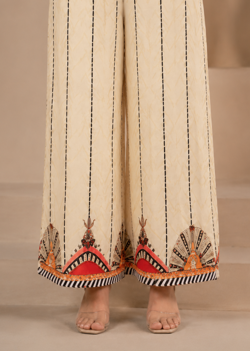 lawn Co Ord Sets in Cream, orange