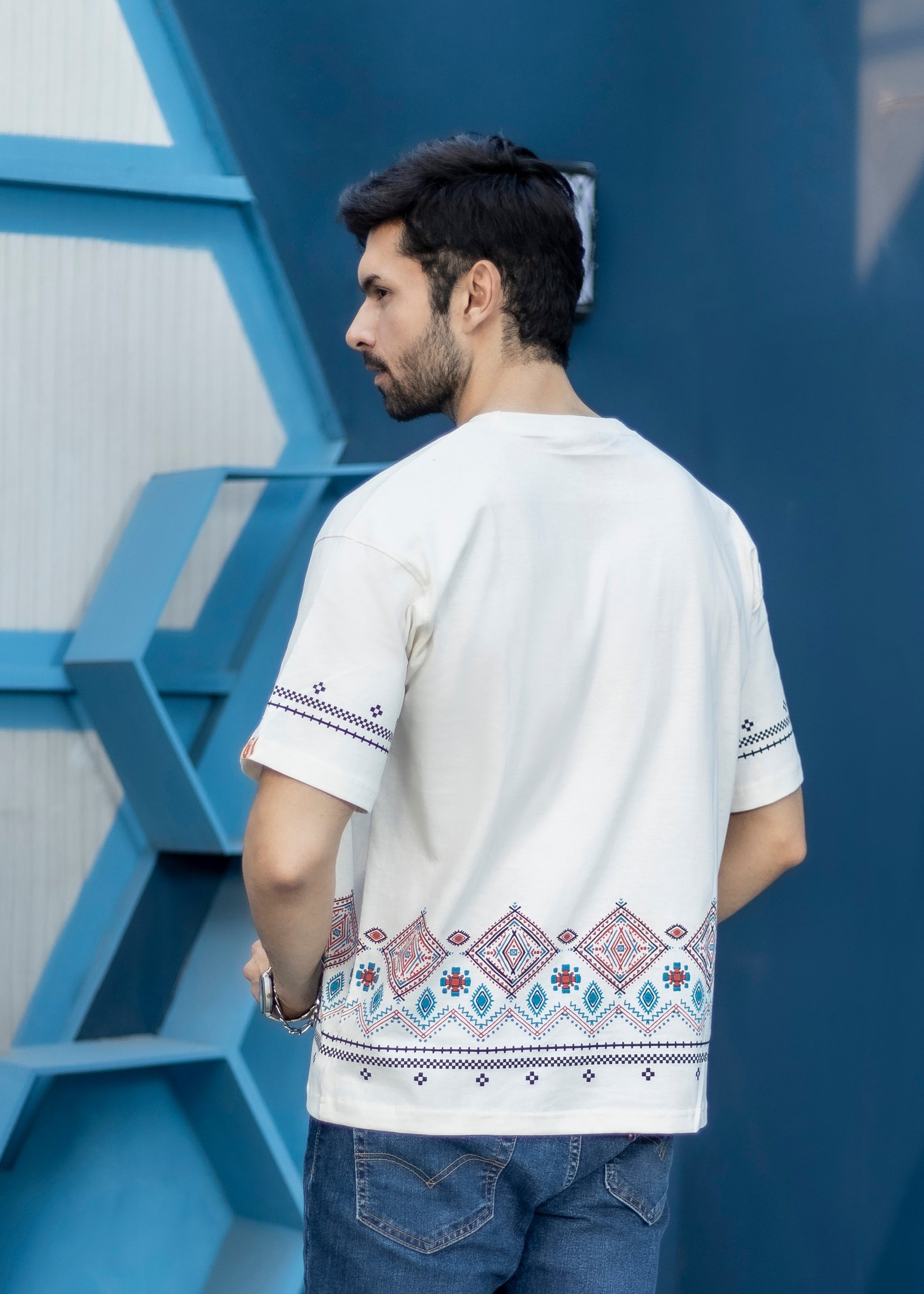 cotton T Shirt in Off-white