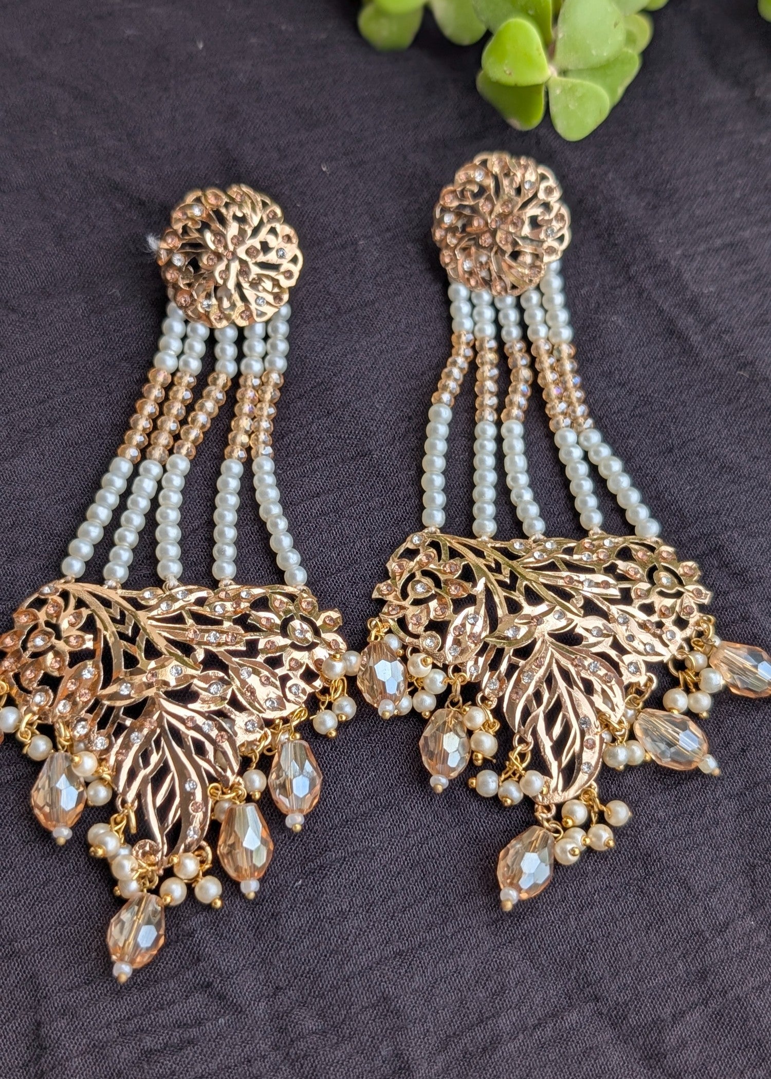 Earrings in Autumn gold Color by - Trendy Women Earrings YRU5564