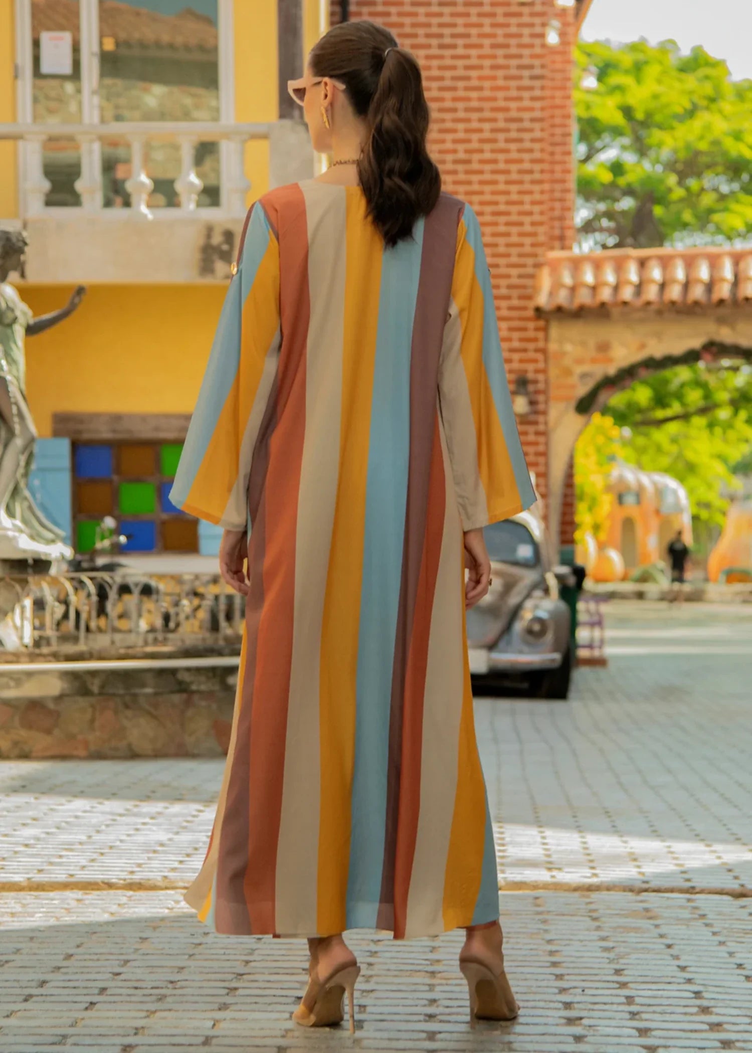 crepe Dress in Multi