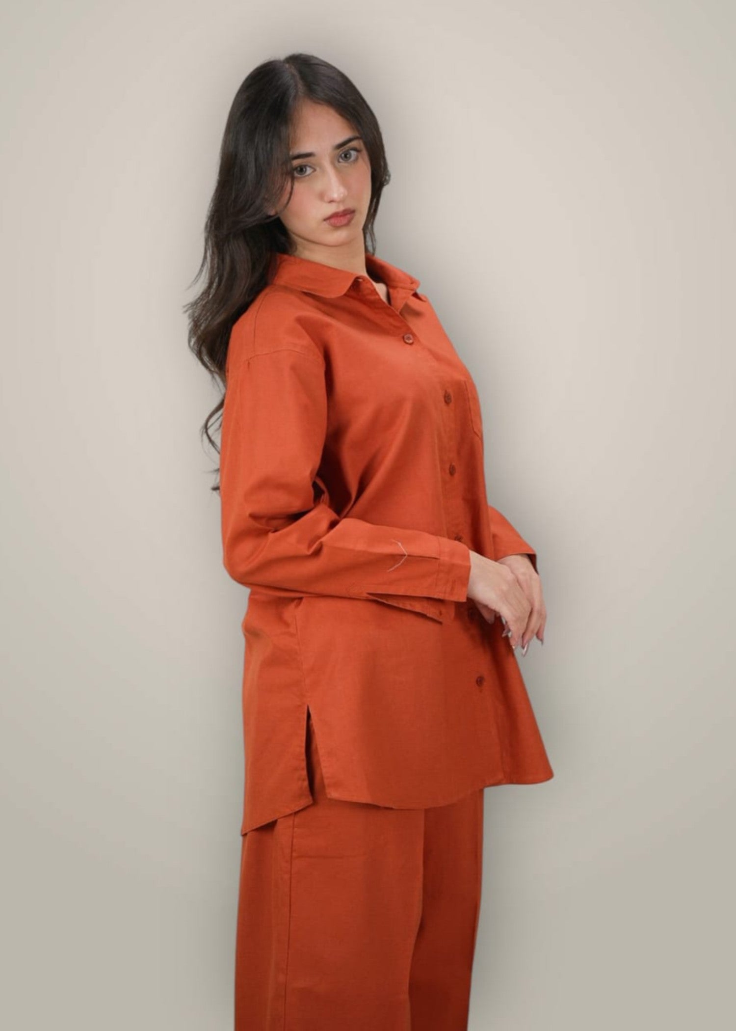 khaddar Co Ord Sets in Orange