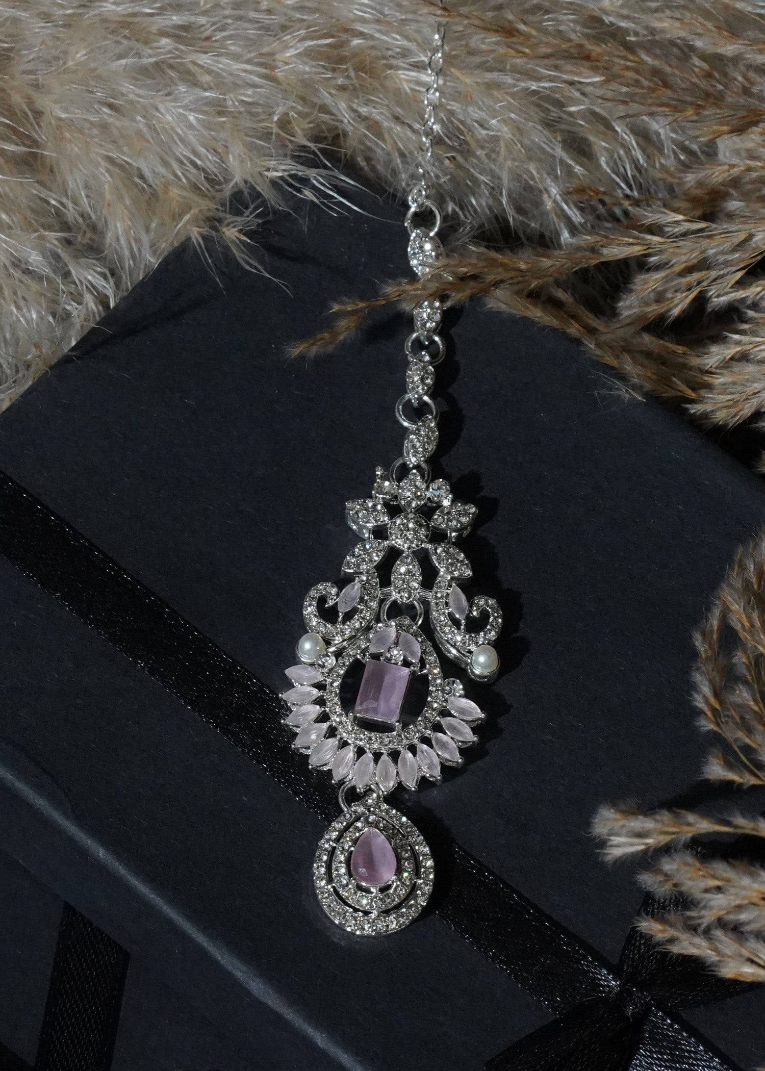 Jewelry Set in Silver, pink Color by - Trendy Women Jewelry Set EDJ4473