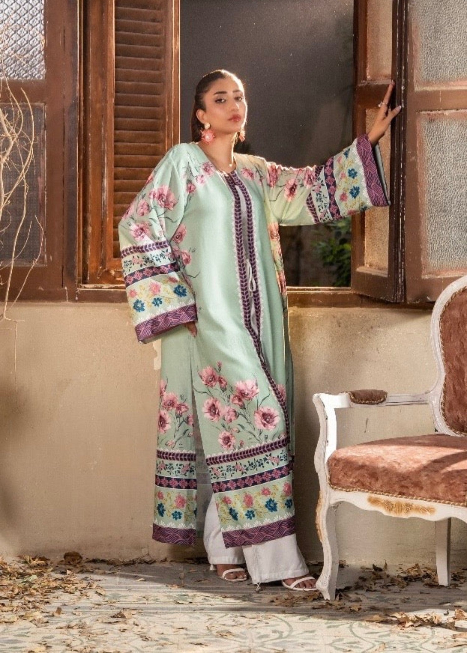 cambric Gown in Tea green