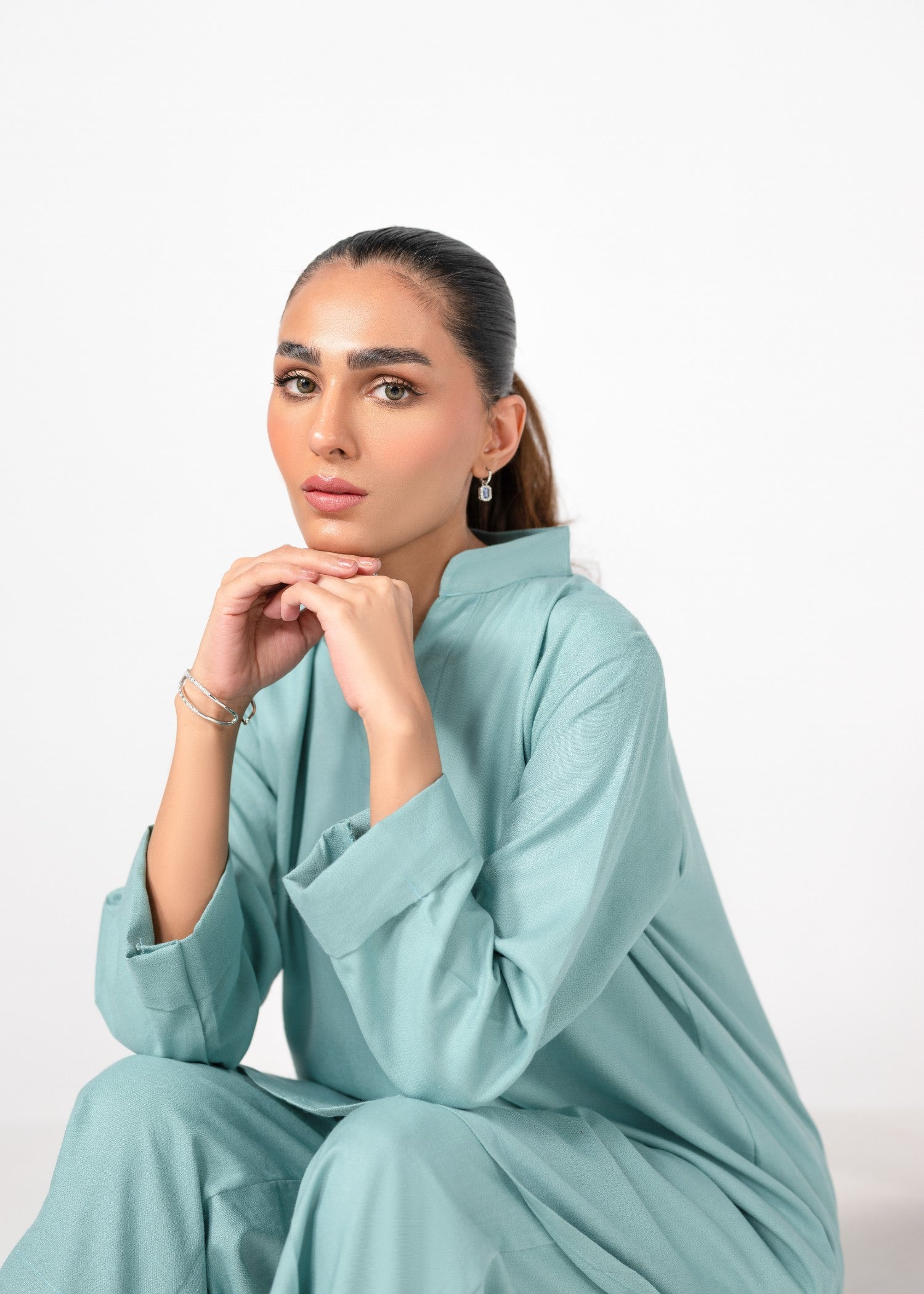 karandi Co ord Sets in Light blue