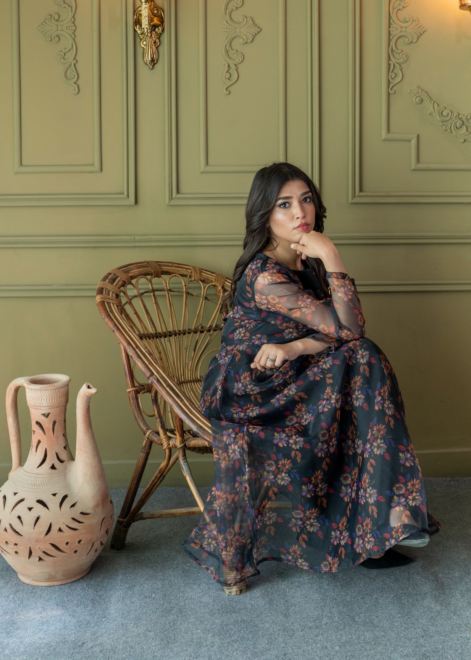 organza Maxi in Black