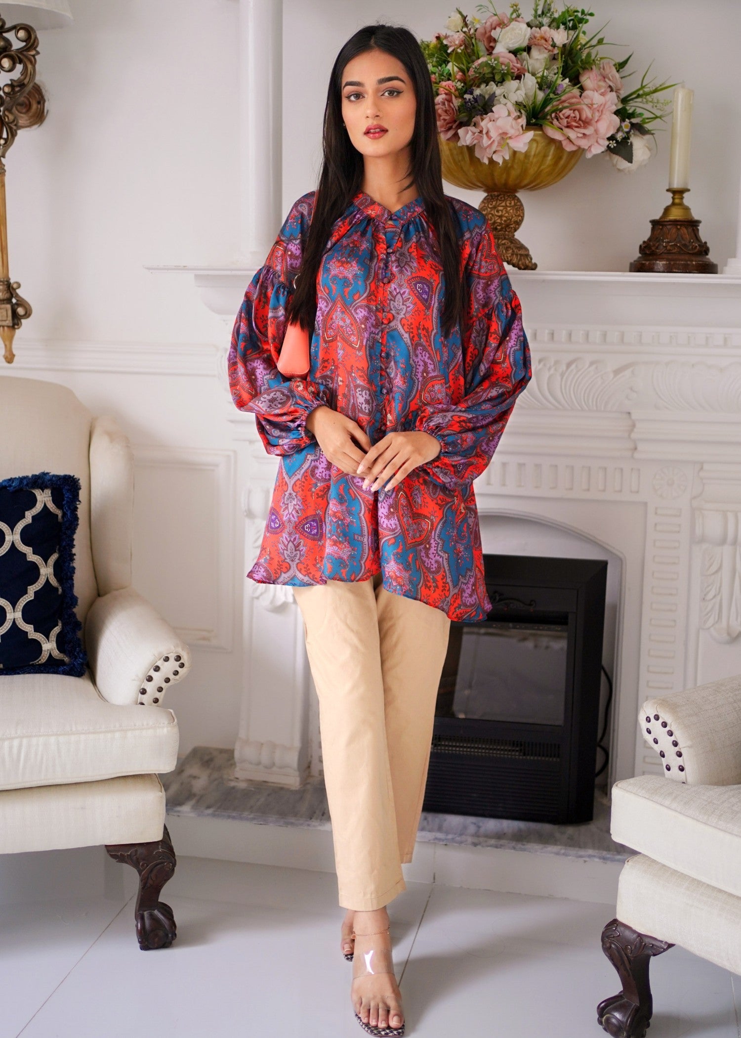 silk Tunic in Multi