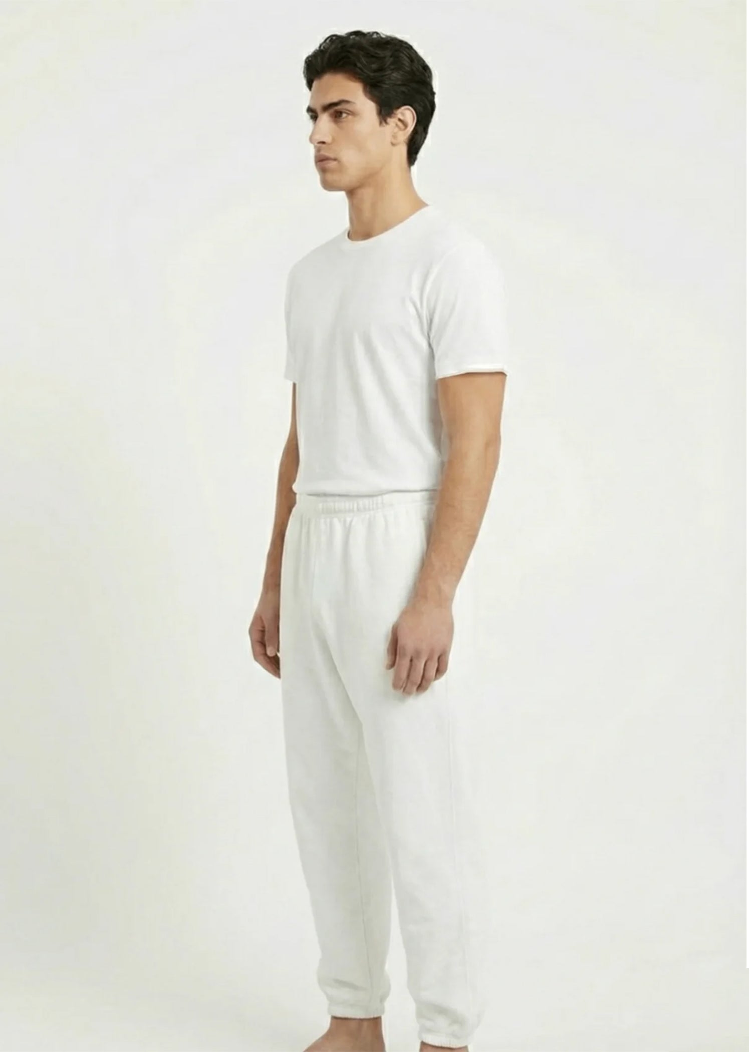 fleece Jogger Pants in White