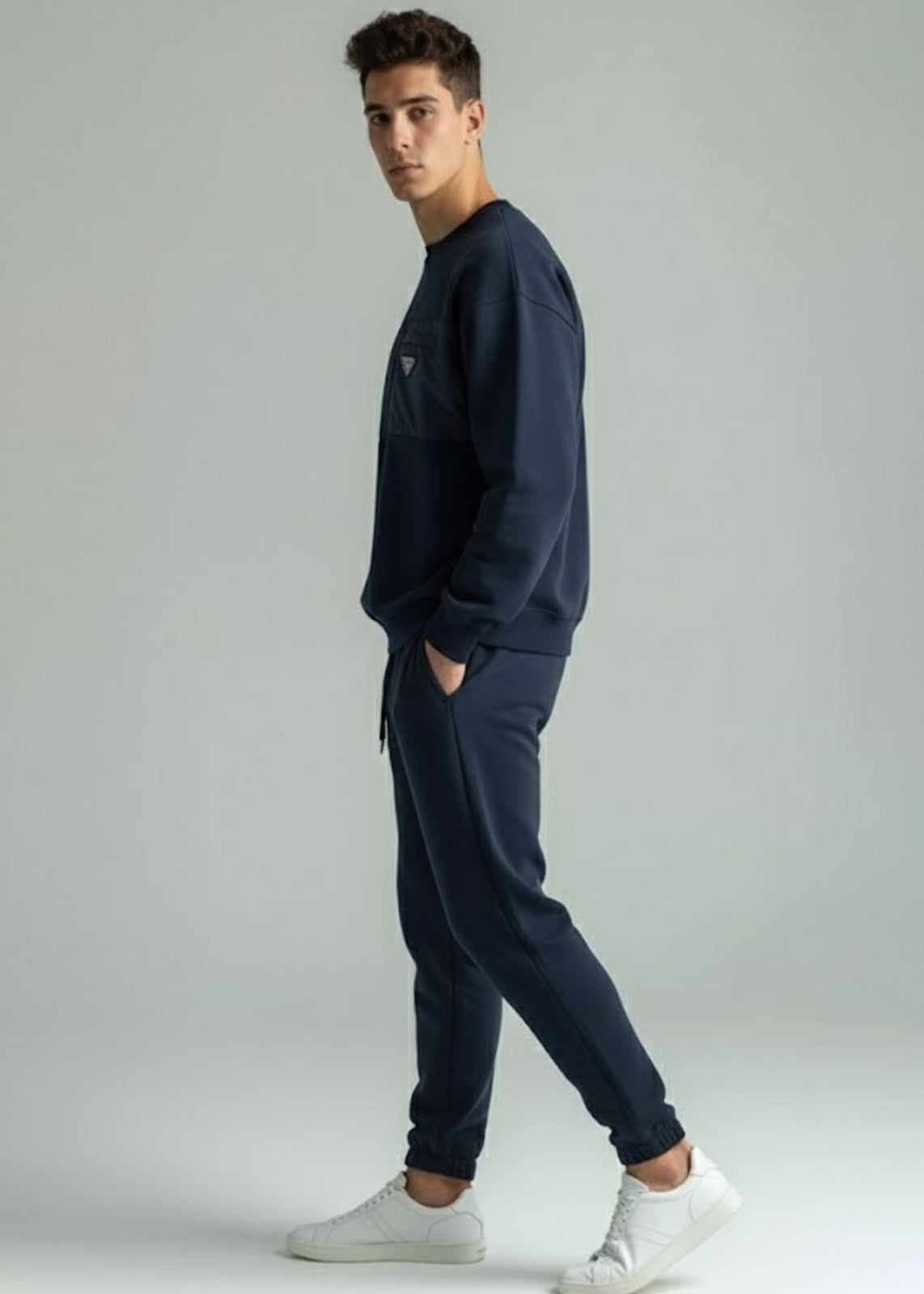 fleece Tracksuit in Navy blue