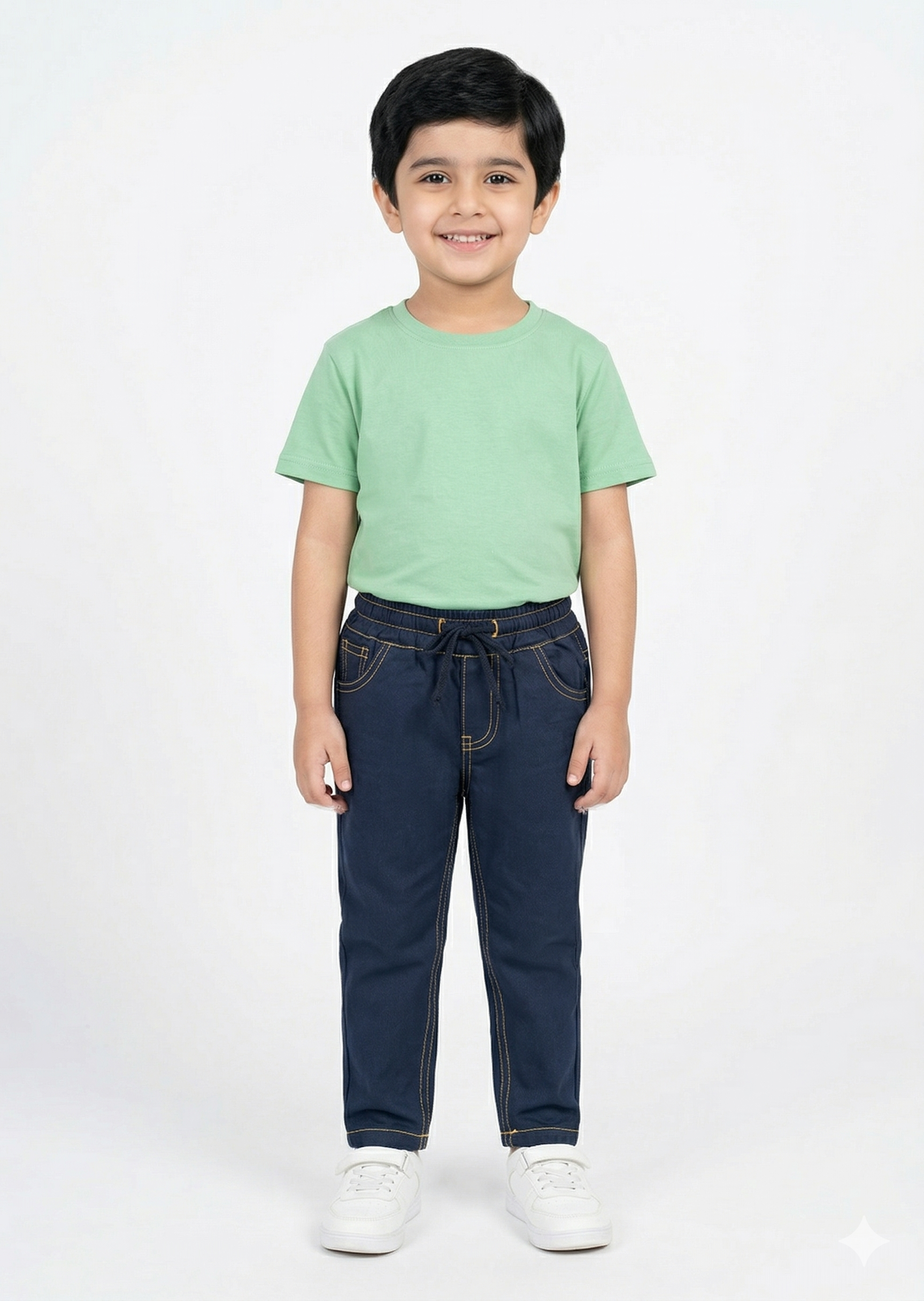 cotton Pants in Navy blue