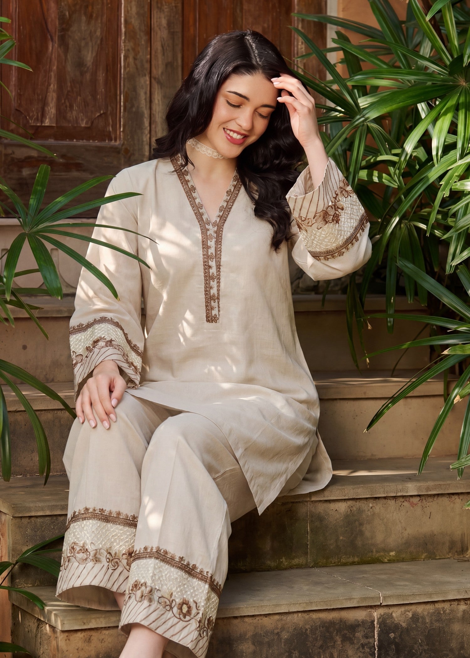 cotton Co Ord Sets in Ivory