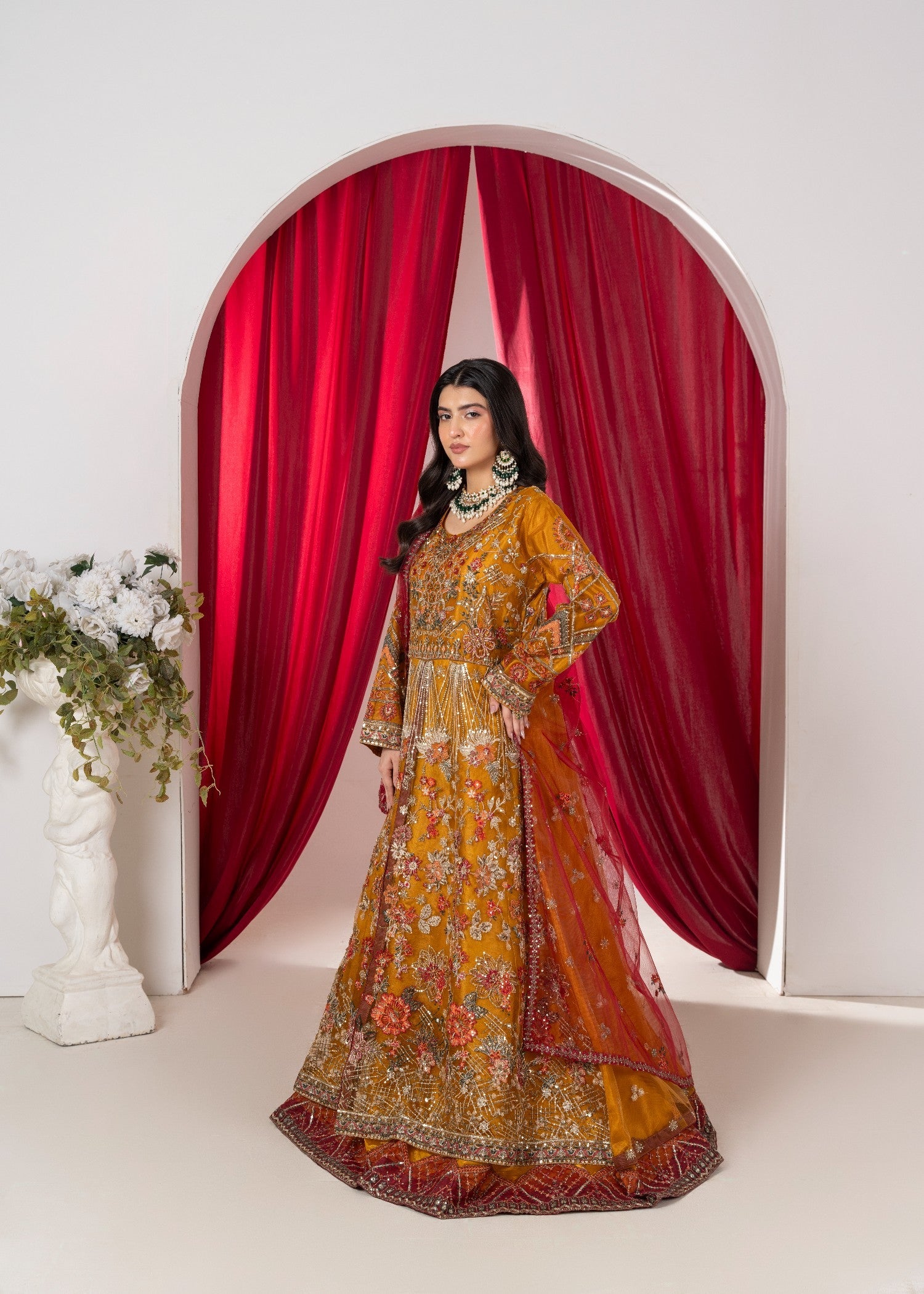 net Maxi in Mustard