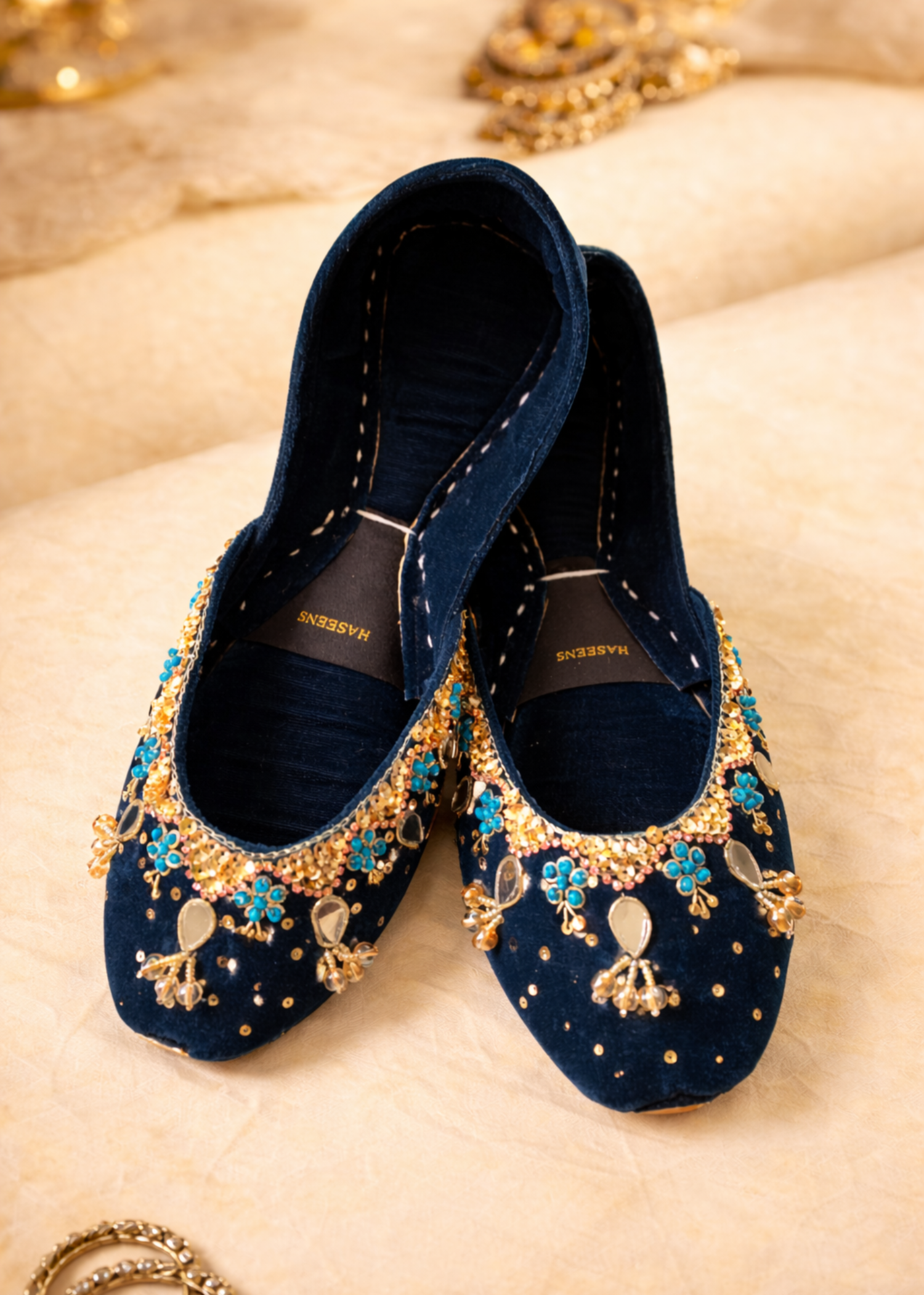 Khussa in Navy blue by - High Quality Women Khussa YRW3731