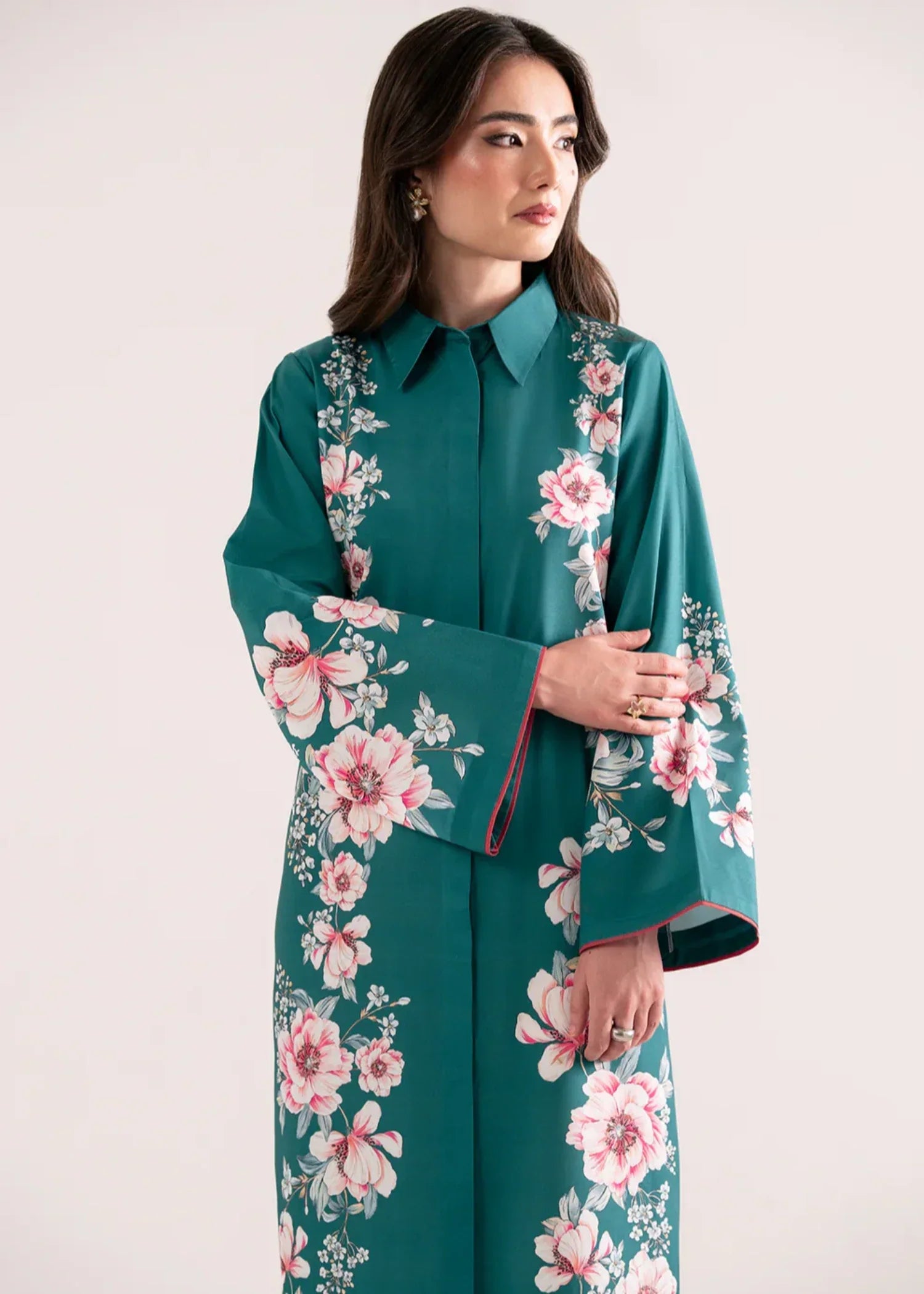 crepe Kurti in Green