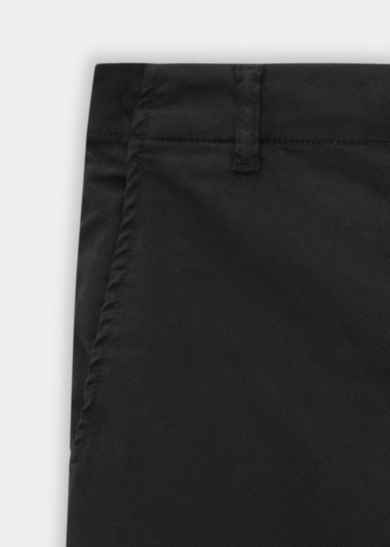 cotton satin Pants in Black