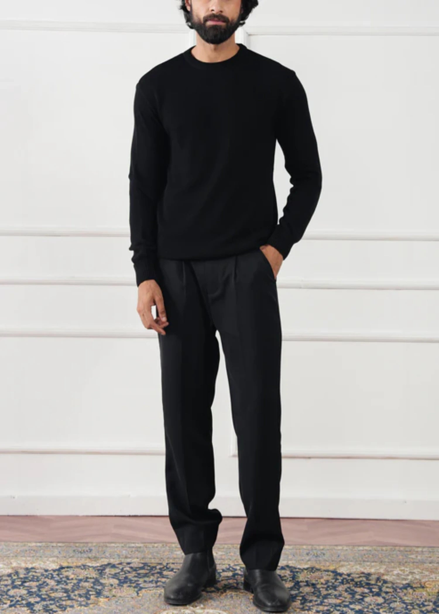 cotton Sweater in Jet black by Avant Garde