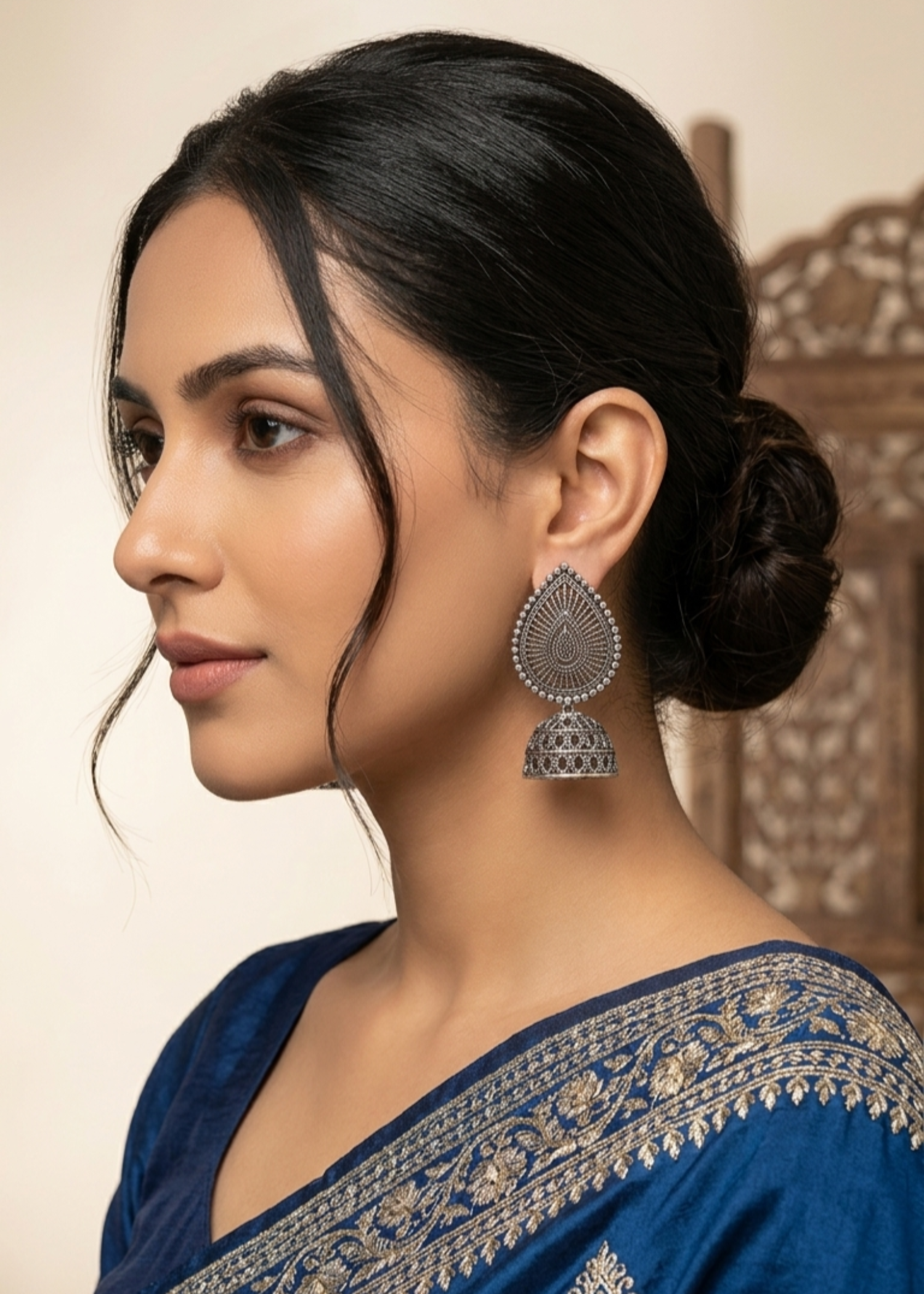 Earrings in Silver Color by - Trendy Women Earrings UUR0924