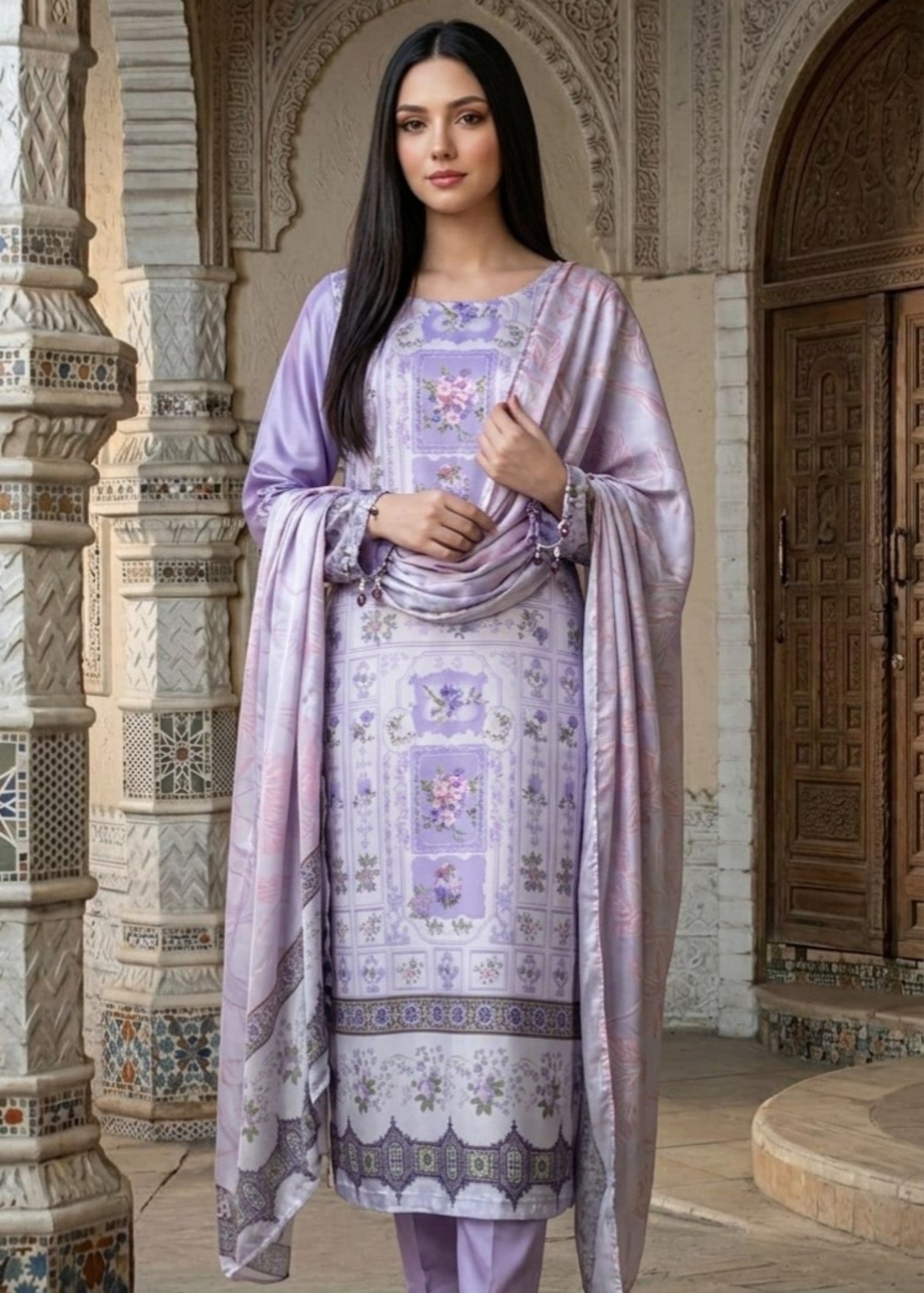 charmuse/shamooz Kurta Set in Bright lavender